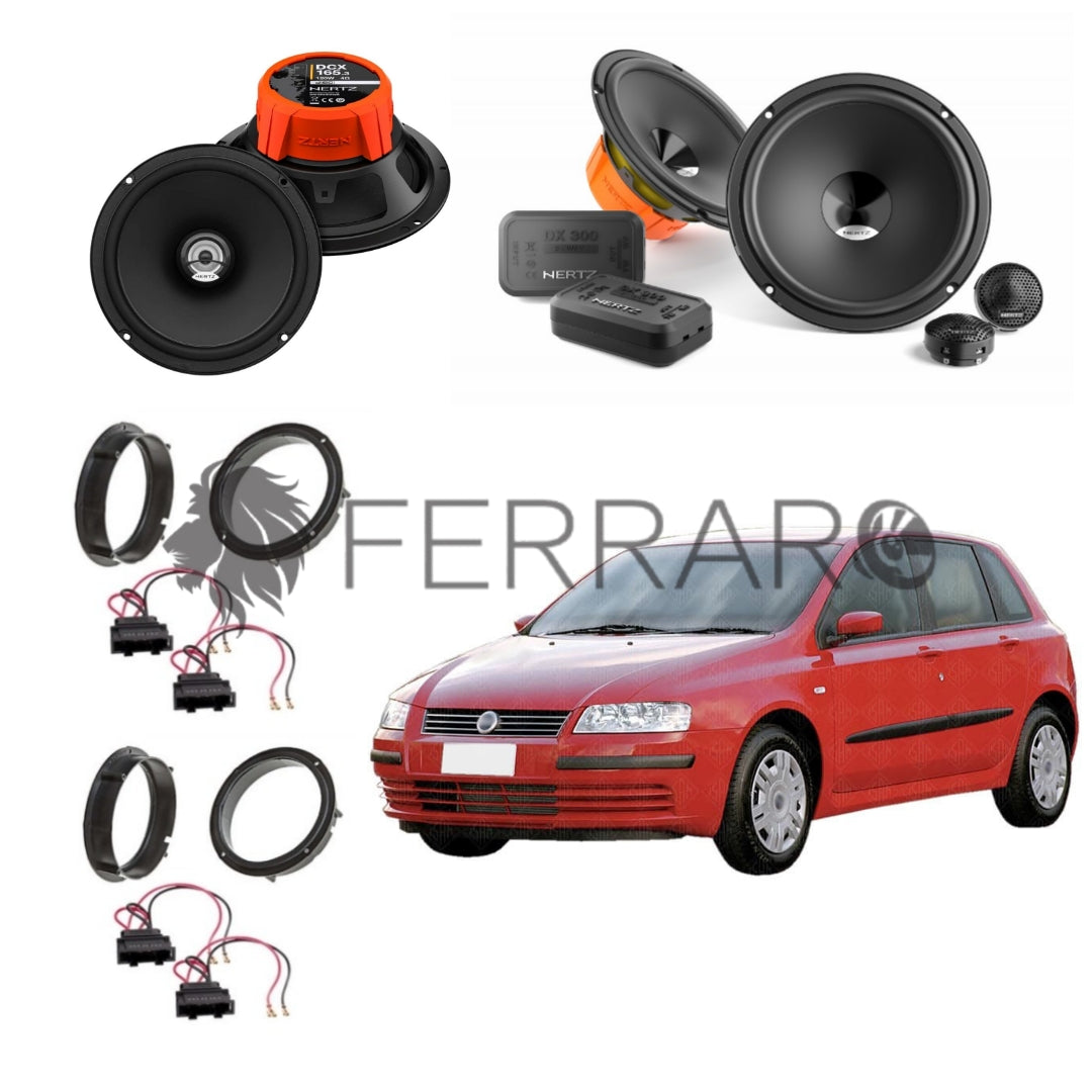 Hertz Kit 6 Casse | DSK 165.3 | DCX 165.3 |  Ant/Post | Fiat Stilo 5 Porte