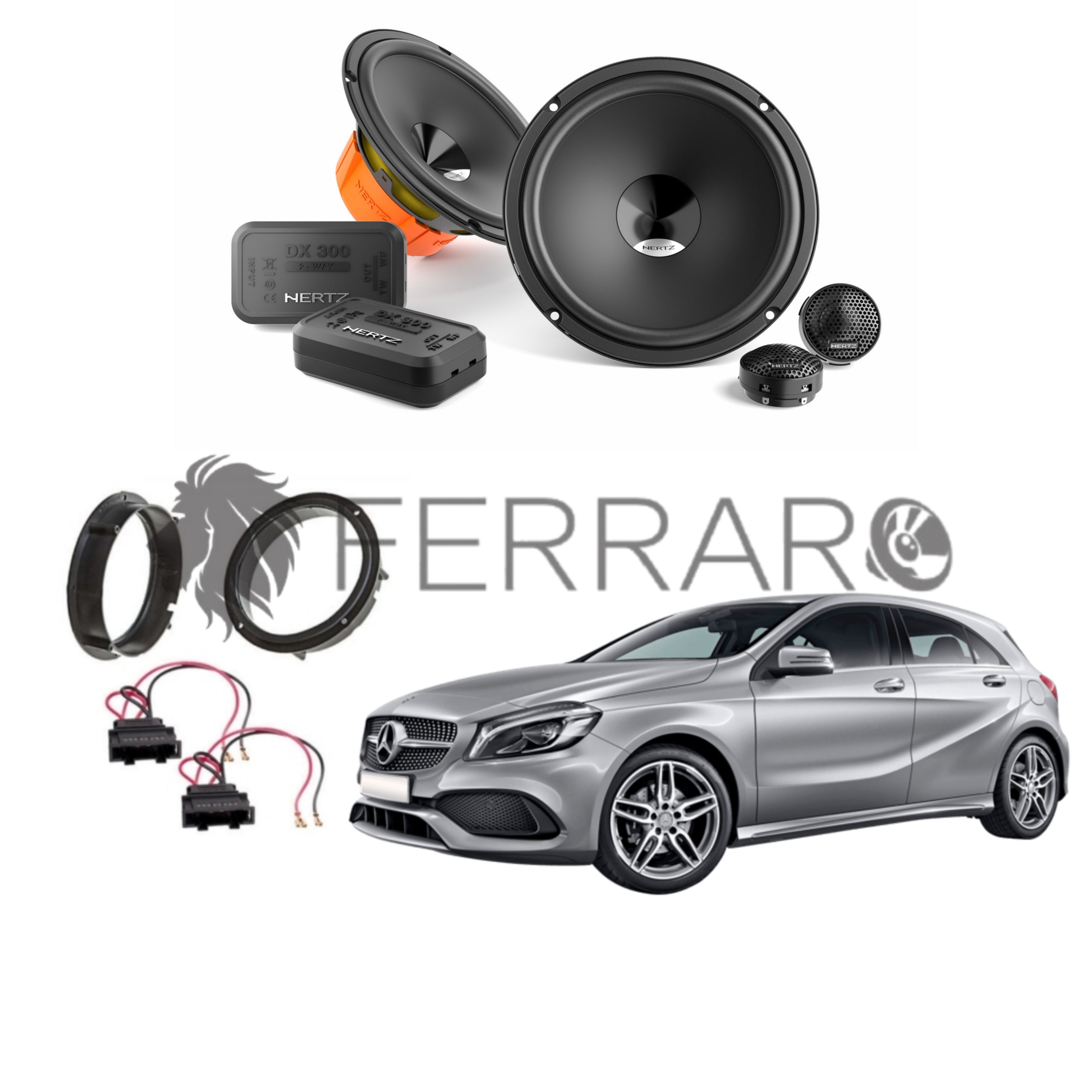 Hertz Kit 4 Casse | DSK 165.3 | Anteriori |  Mercedes Classe A/B | W176/W246