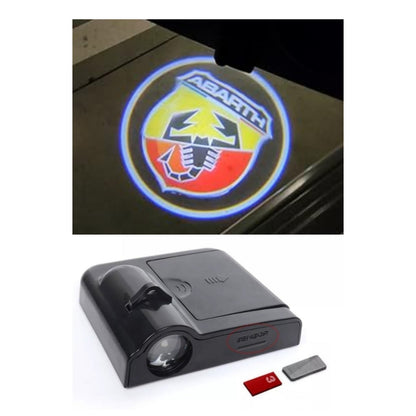 ABARTH Door Sill Light - Wireless, Battery Operated, Complete KIT with Magnet.