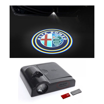 AlfaRomeo Door Sill Light - Wireless, Battery Operated, Complete KIT with Magnet.