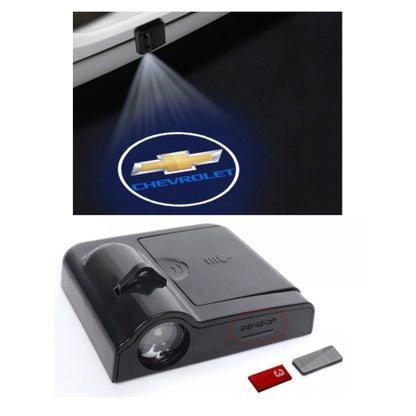 CHEVROLET Door Sill Light - Wireless, Battery Operated, Complete KIT with Magnet.