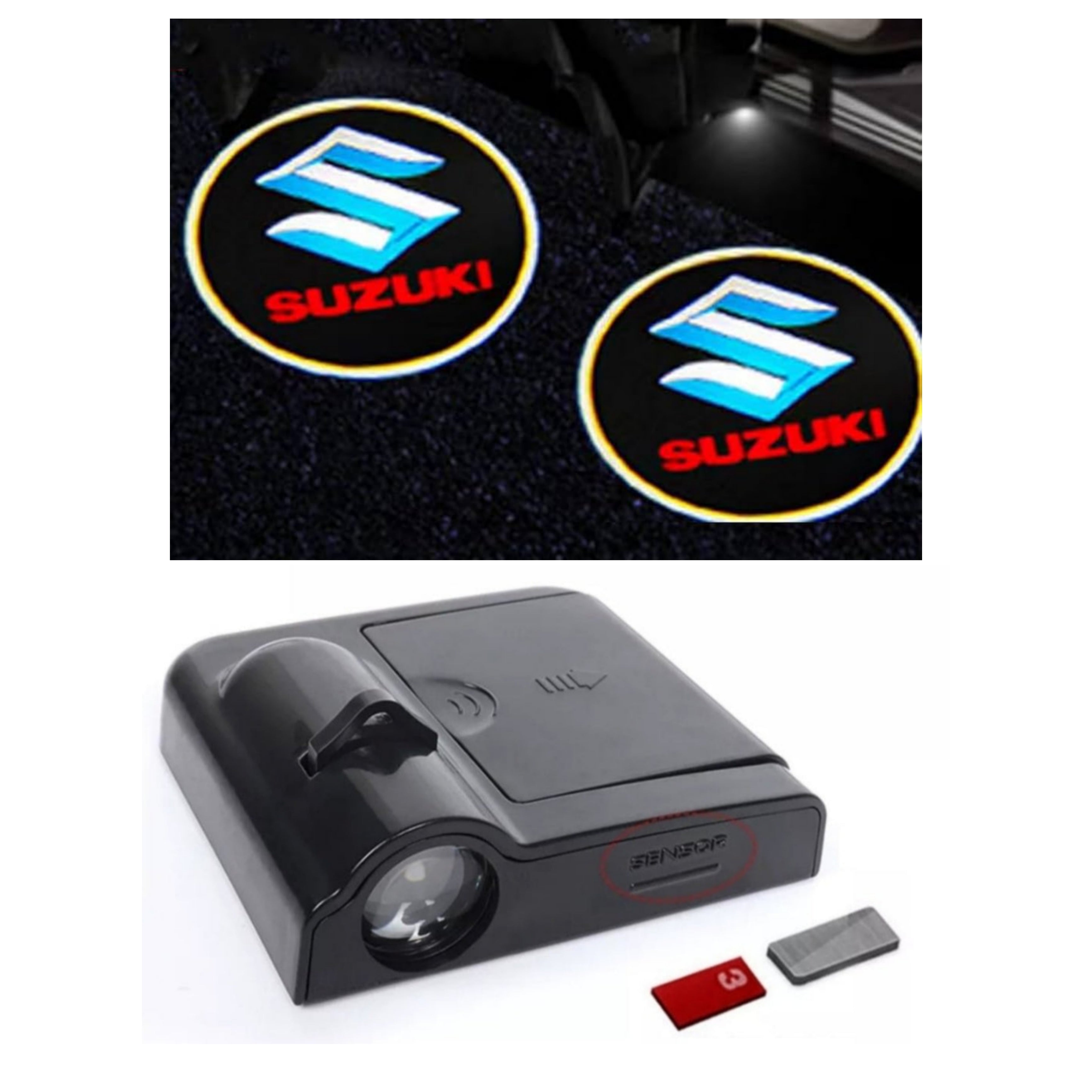 SUZUKI Door Sill Light - Wireless, Battery Operated, Complete KIT with Magnet.