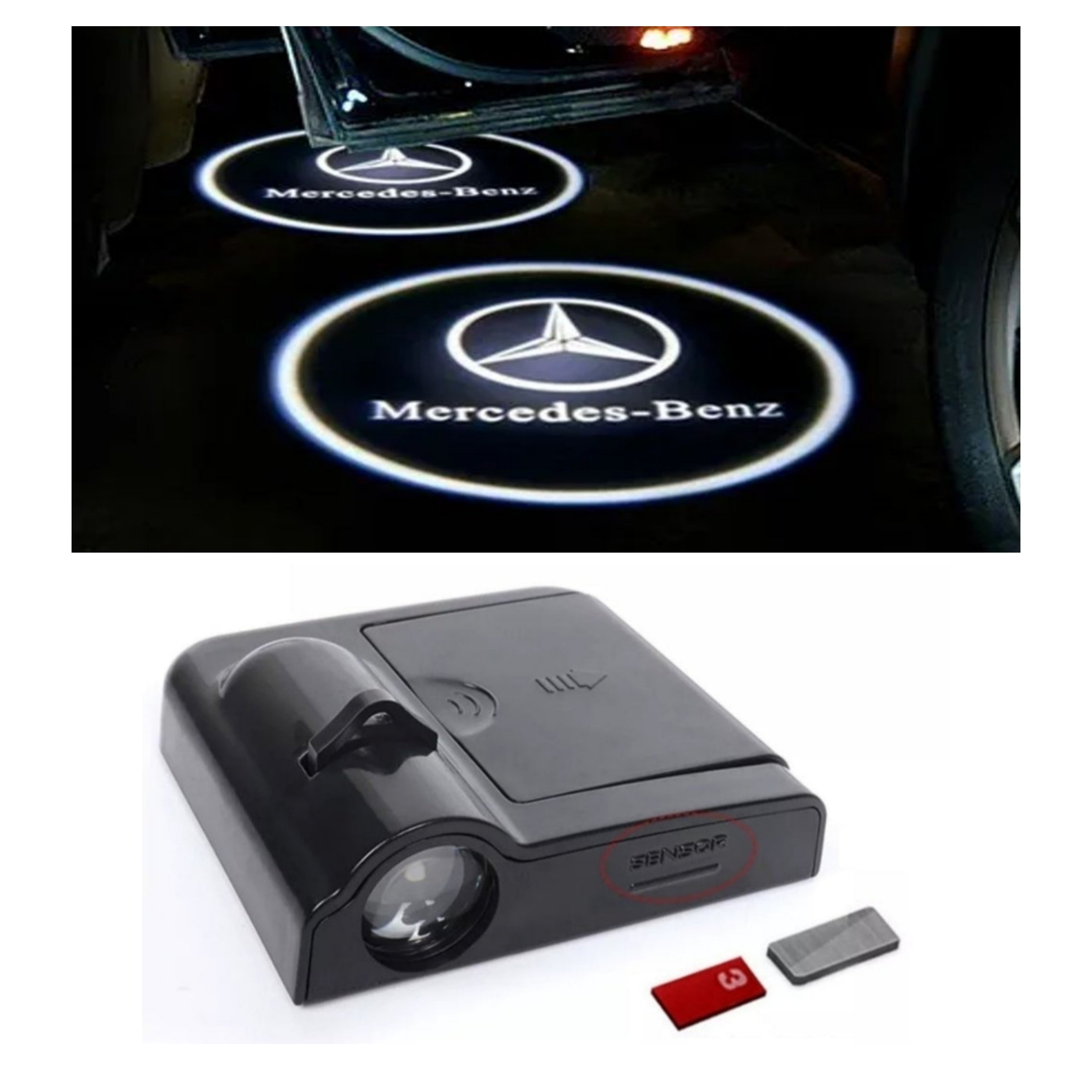 MERCEDES-BENZ Door Sill Light - Wireless, Battery Operated, Complete KIT with Magnet.