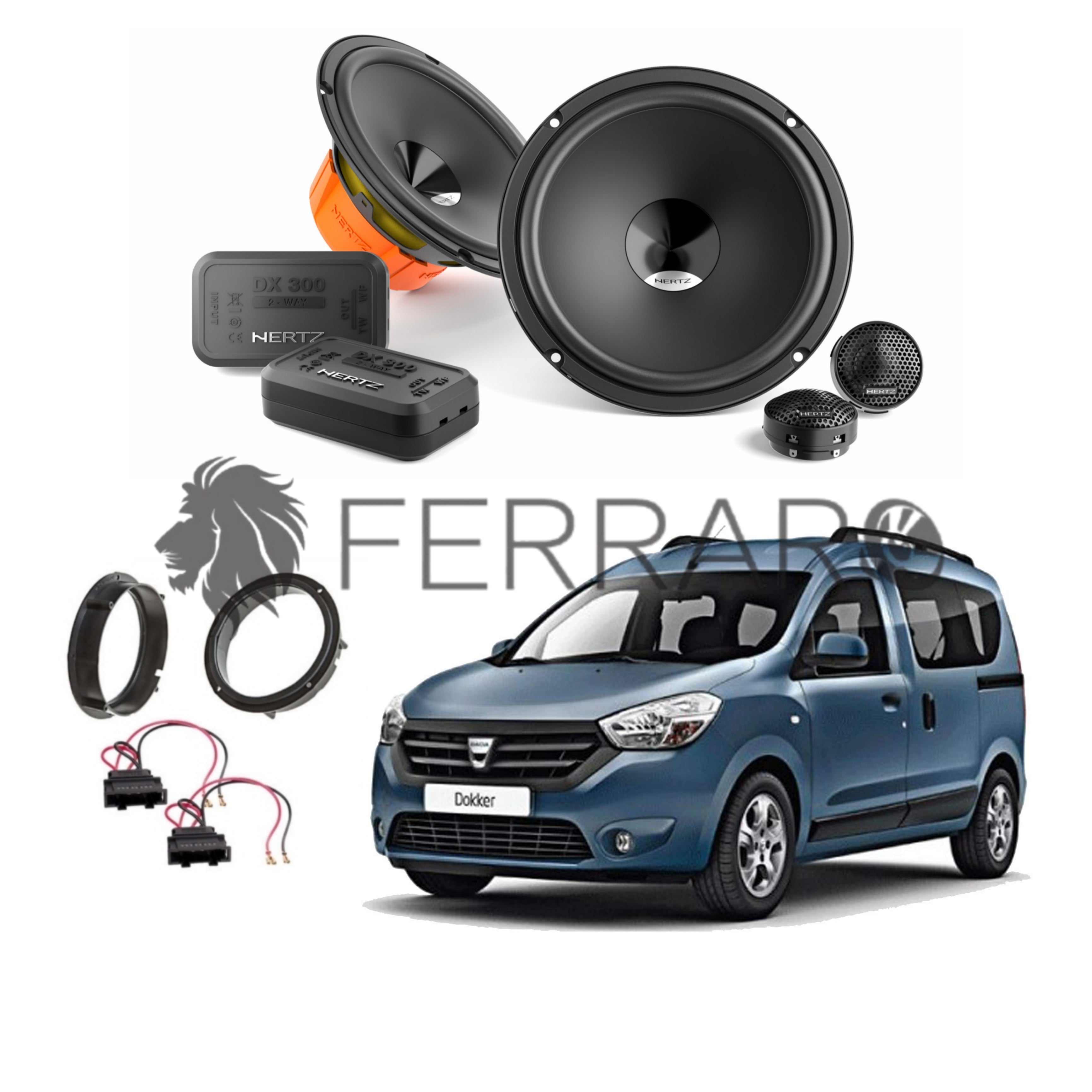 Hertz Kit 4 Casse | DSK 165.3 | Anteriori |  Dacia Dokker dal 2012>