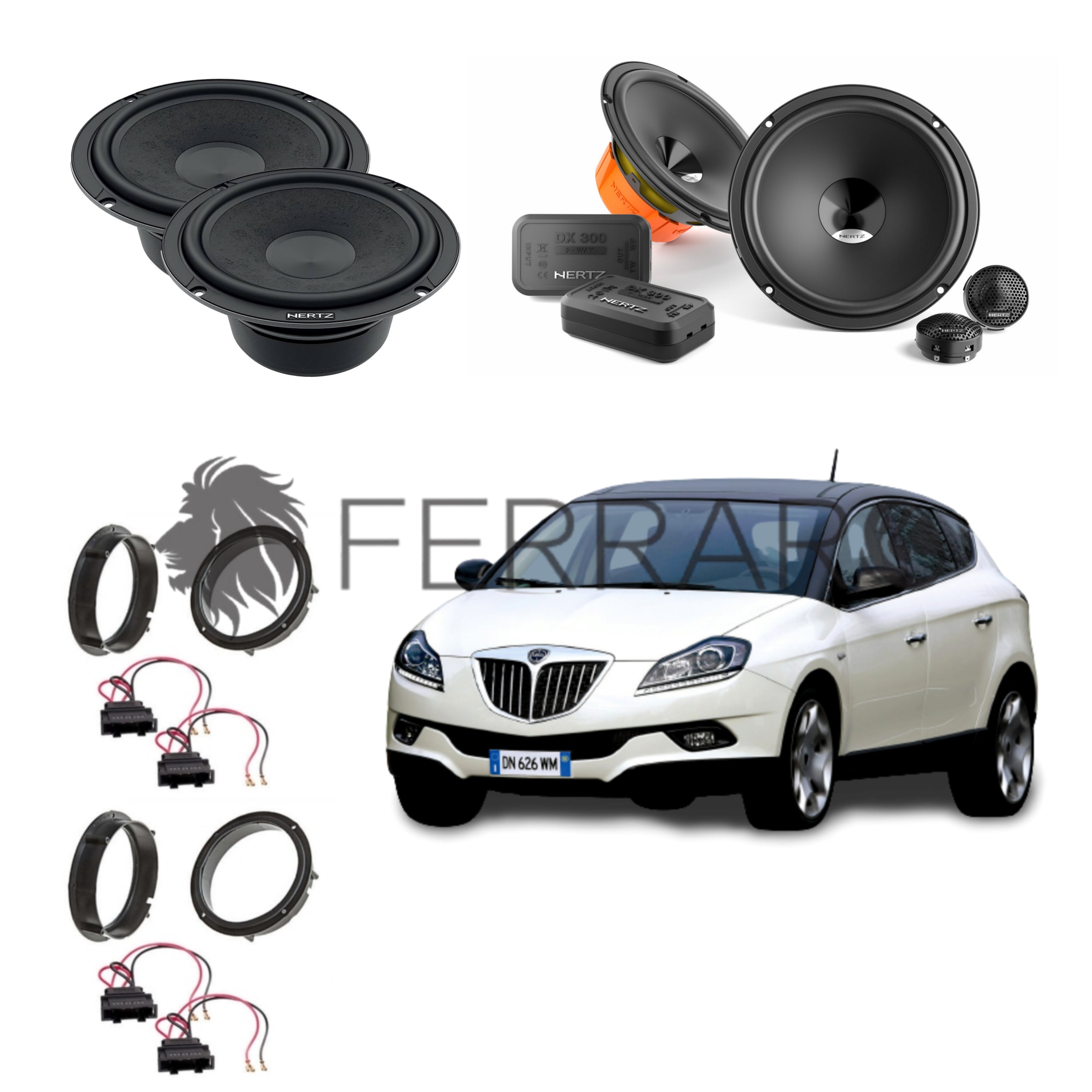 Hertz Kit 6 Casse | C165L | DSK 165.3 | Ant/Post | Lancia Delta 2008>