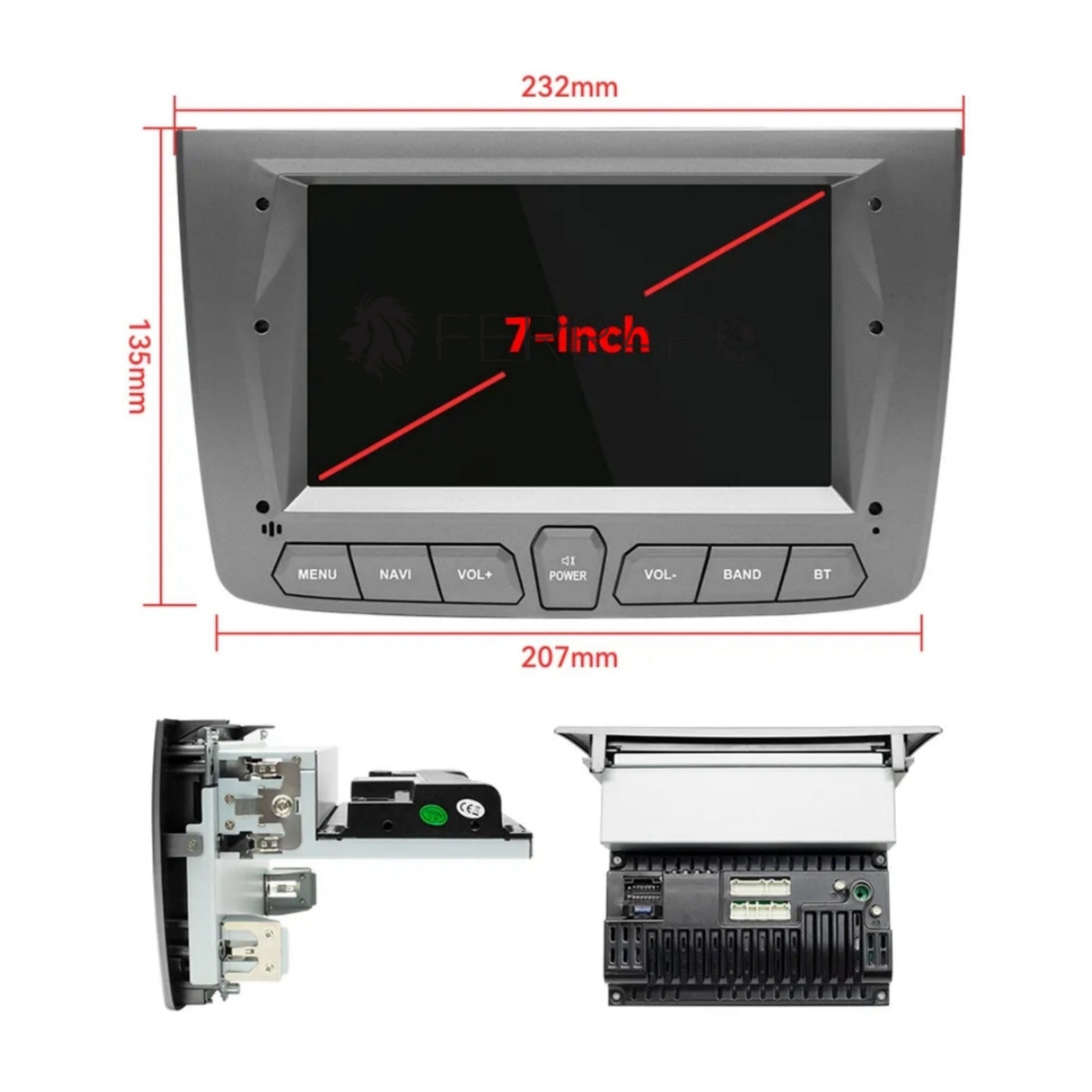 Autoradio per AlfaRomeo Mito 7" | 2008-2018 | Android | Bluetooth | CarPlay | Android Auto | 2/32GB Ram