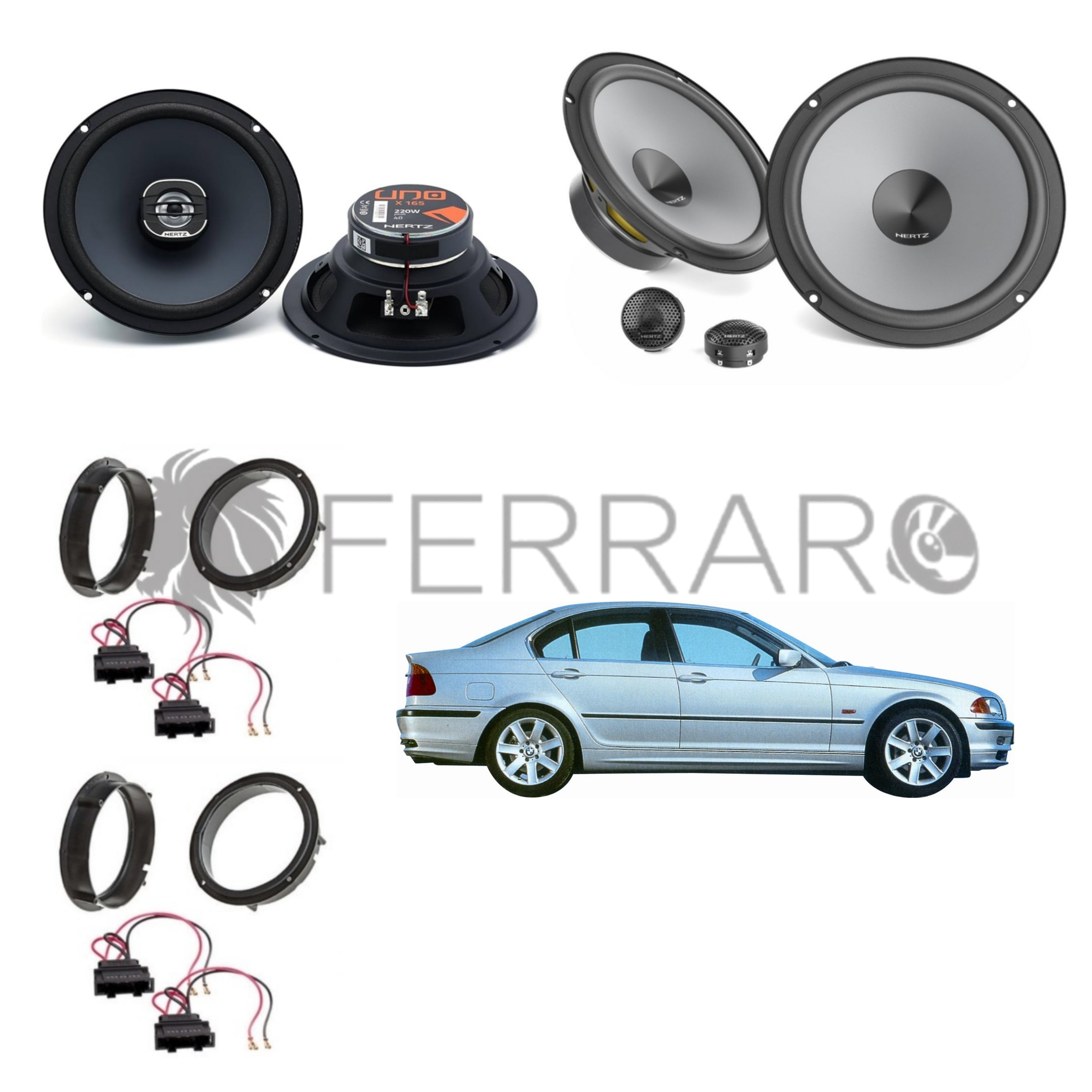 Hertz Kit 6 Casse | X 165 | K 165 | Ant/Post | Bmw Serie 3 E46 dal (2002-2006)