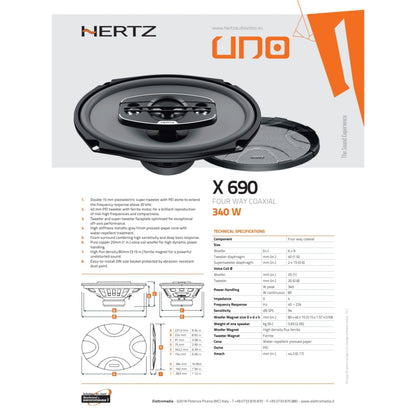 Hertz Kit 6 Casse | X 690 | K 165 | Ant/Post | Jeep Renegade