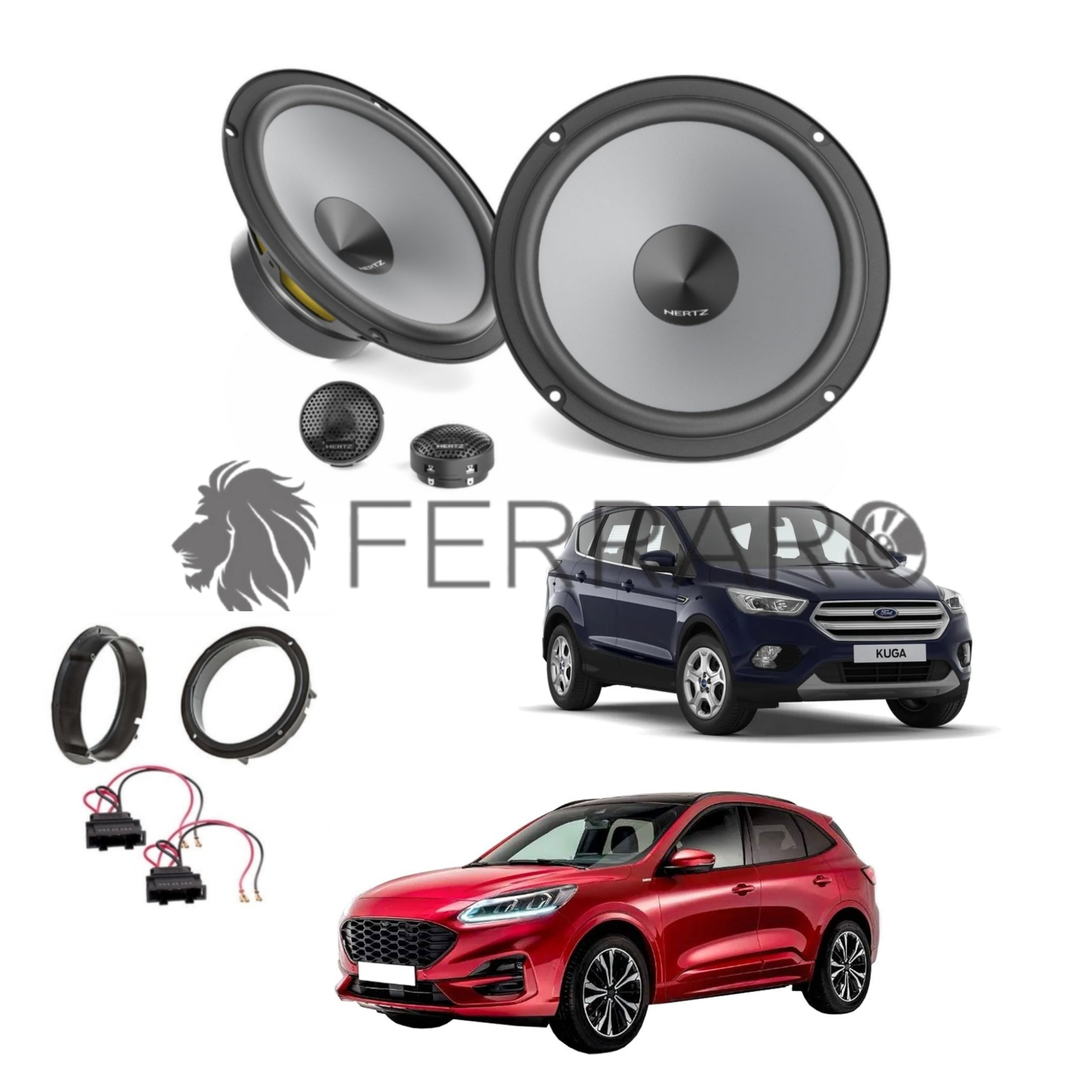 Hertz Kit 4 Casse | K 165 | Anteriori | Ford Kuga dal 2013>