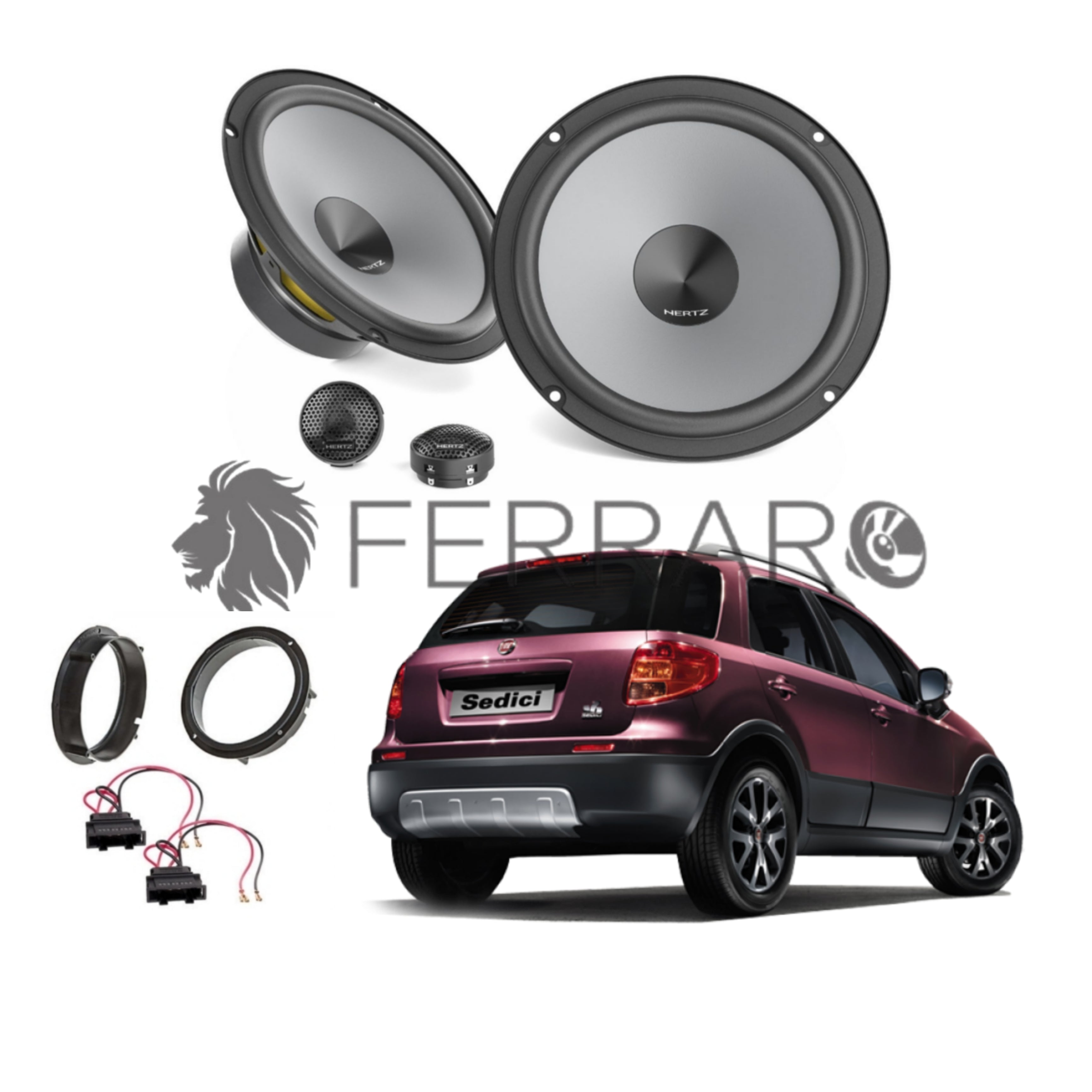 Hertz Kit 4 Casse | K 165 | Anteriori | Fiat Sedici 5 Porte