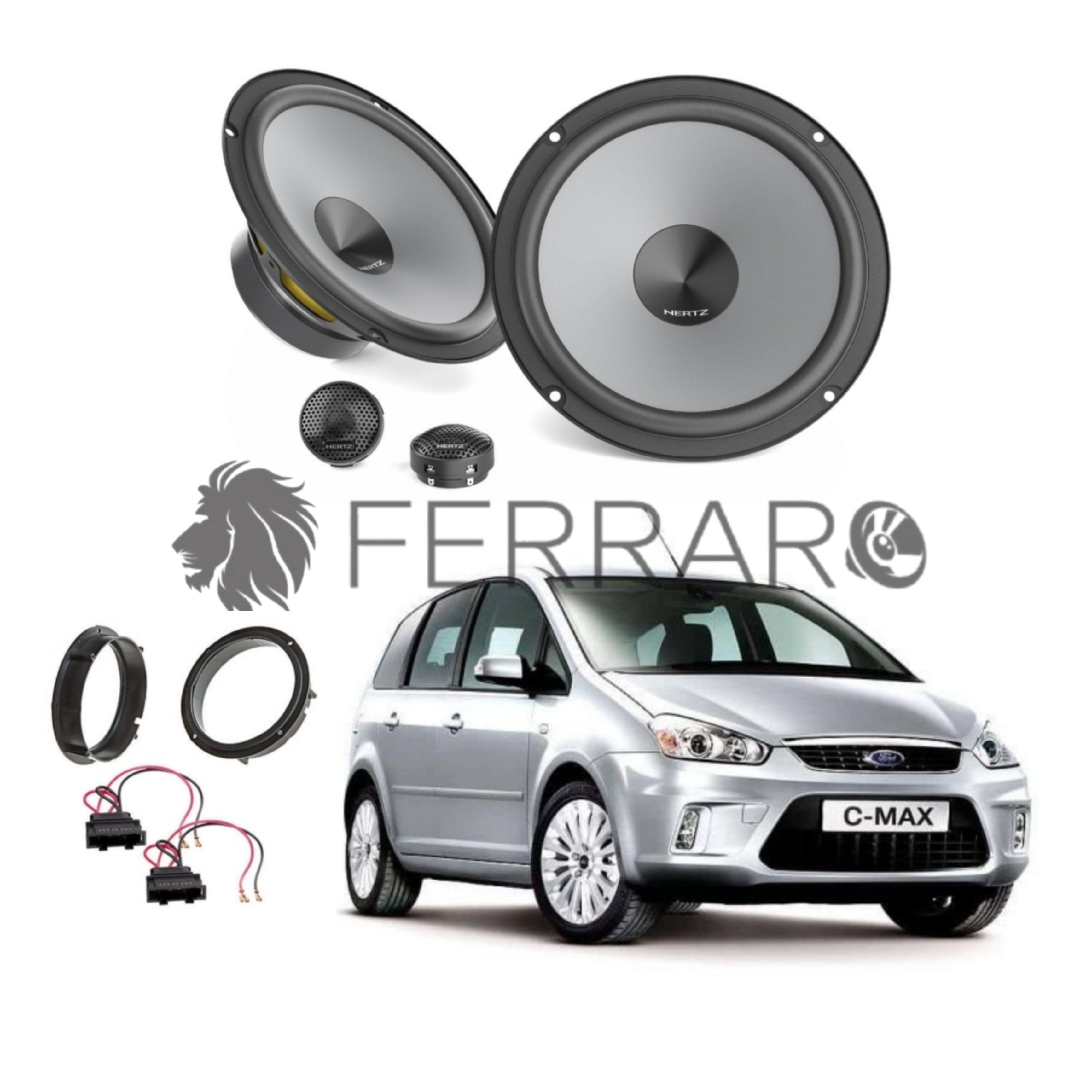 Hertz Kit 4 Casse | K 165 | Anteriori | Ford C-Max dal 2007>