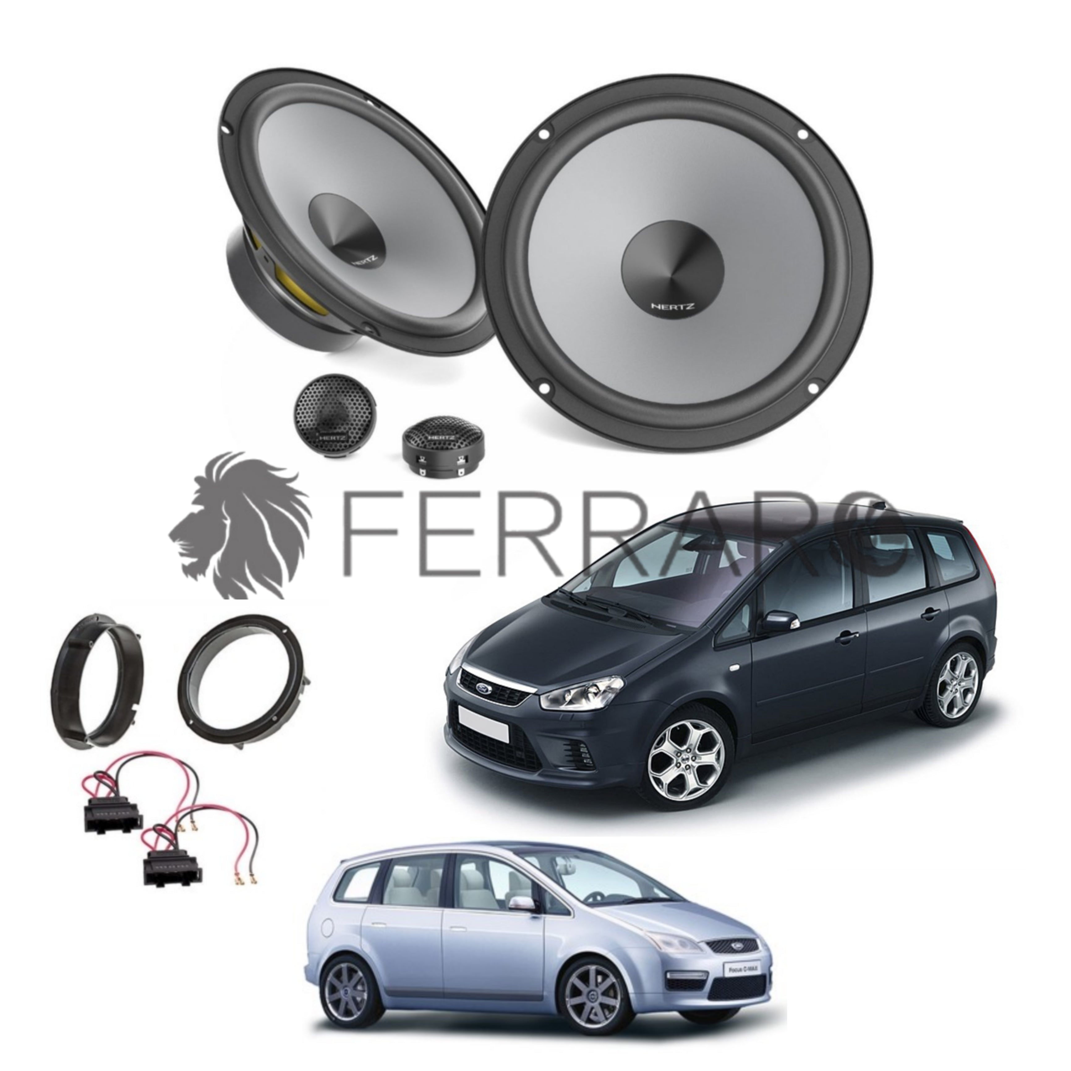 Hertz Kit 4 Casse | K 165 | Anteriori | Ford Focus II e C-Max 2003-2011