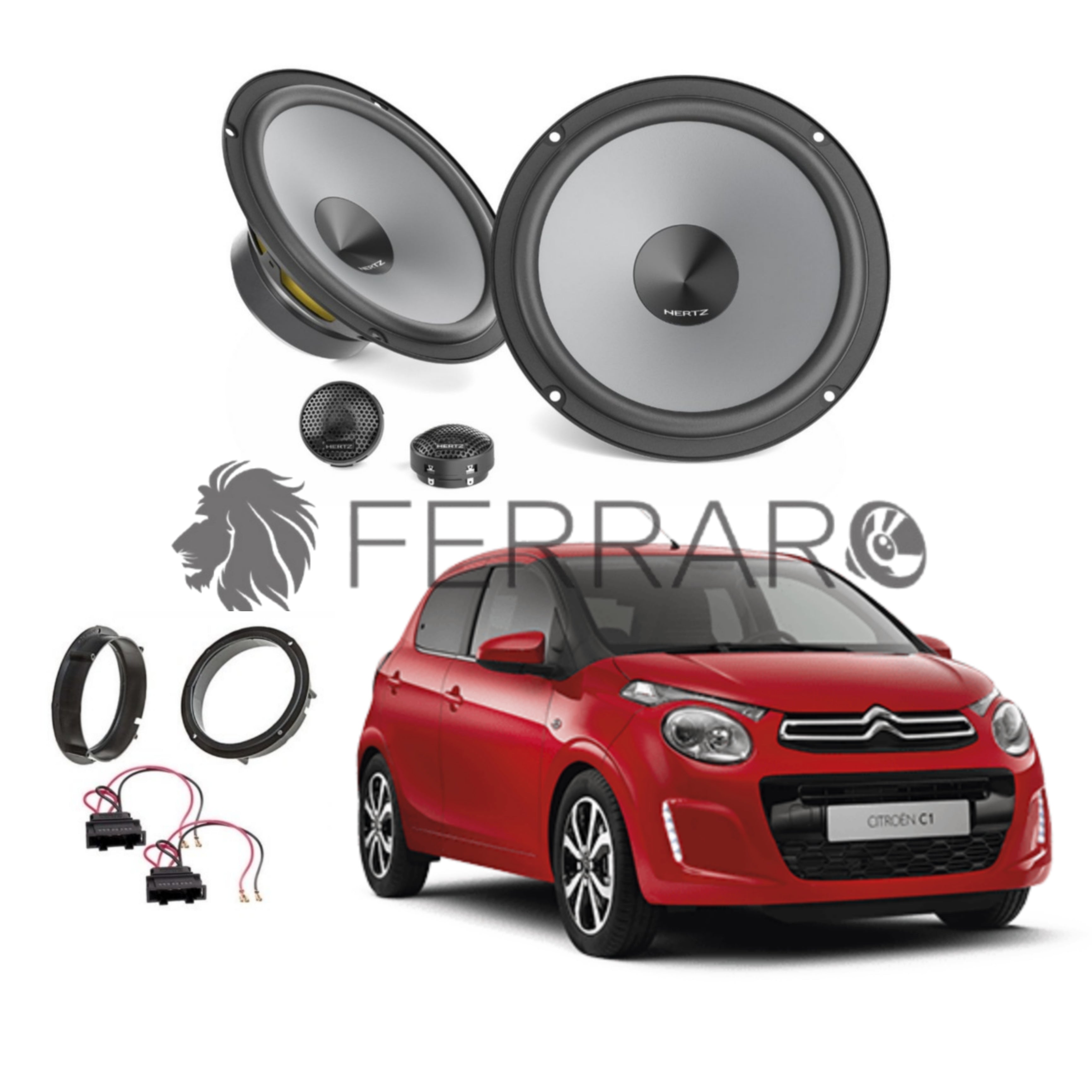 Hertz Kit 4 Casse | K 165 | Anteriori | Citroen C1 dal 2014>