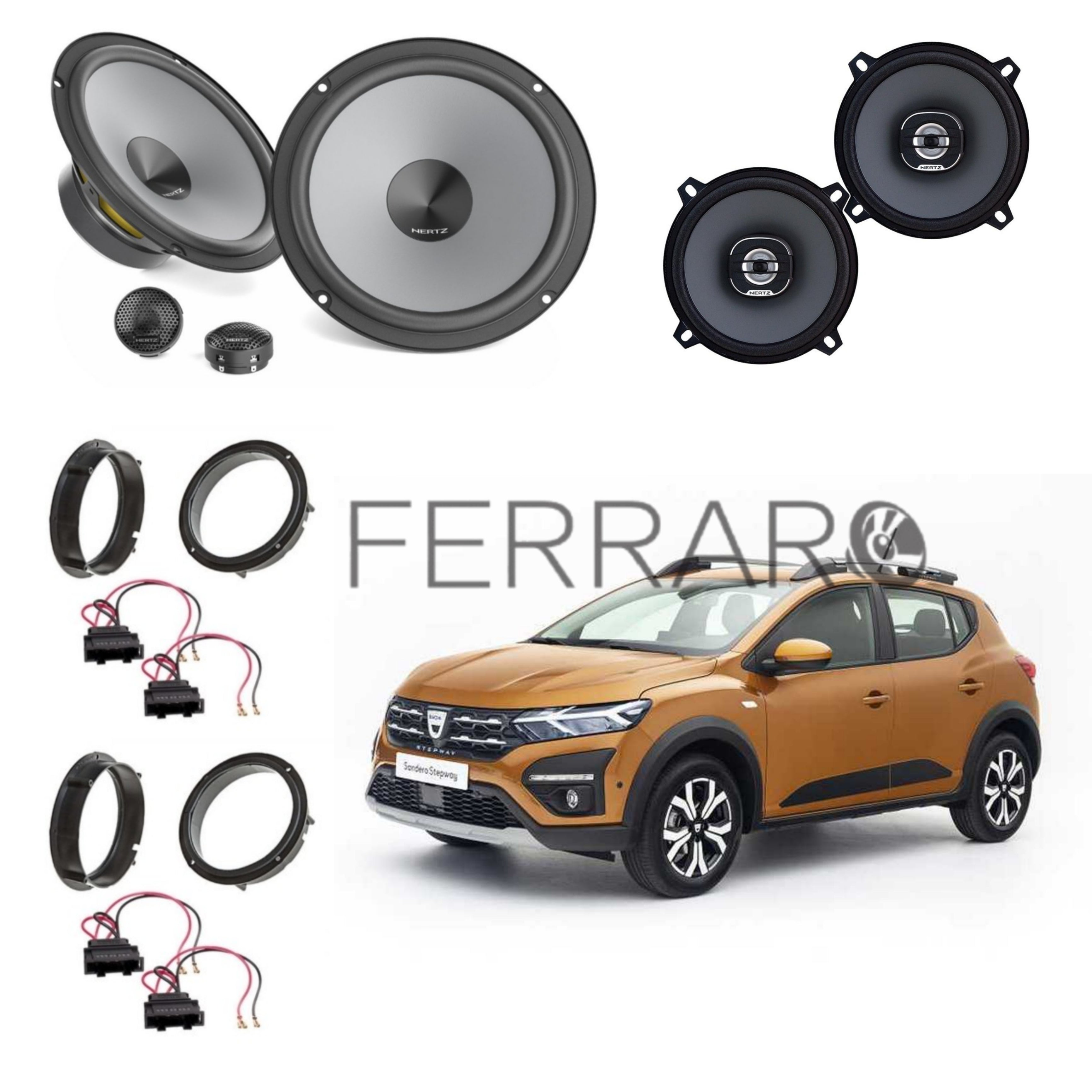 Hertz Kit 6 Casse | K 165 | X 130 | Ant/Post | Dacia Sandero II 2012-21