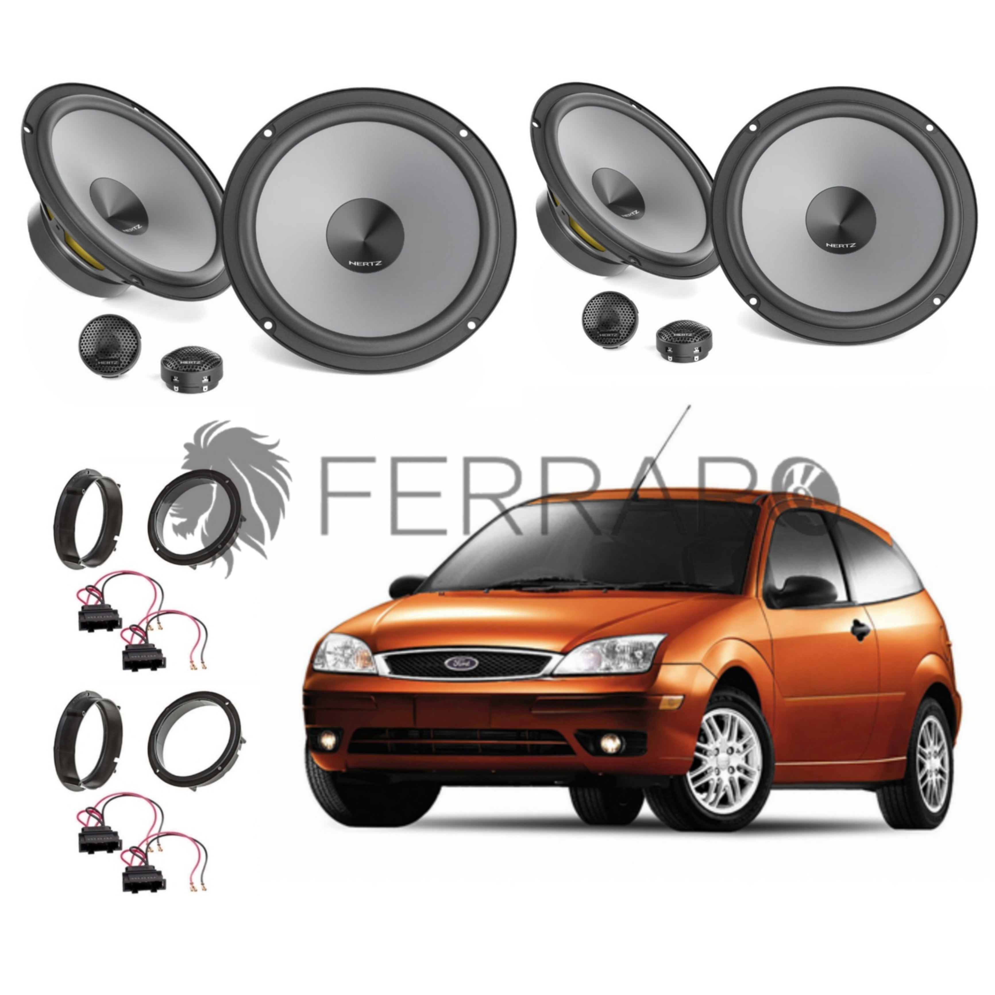 Hertz Kit 8 Casse | K 165 | Ant/Post | Ford Focus 2003-2011