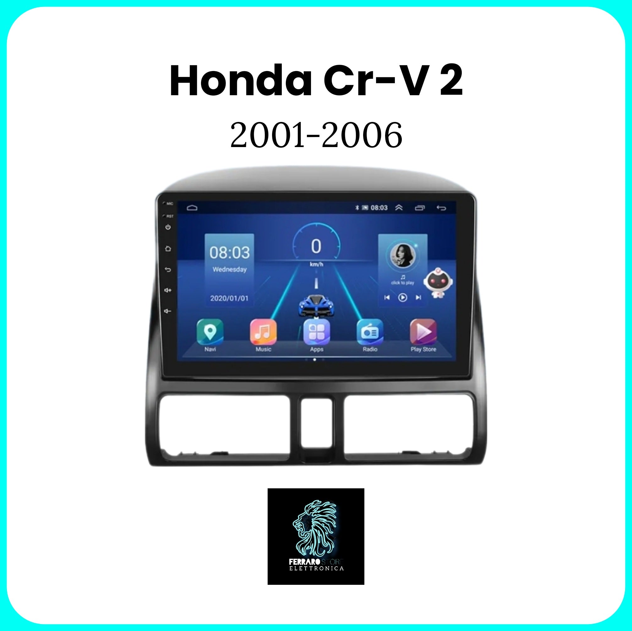 Autoradio per HONDA CR-V 2 [2001 - 2006] - Sistema auto Intelligente, 2Din 9"Pollici, GPS, Navigatore, Wifi
