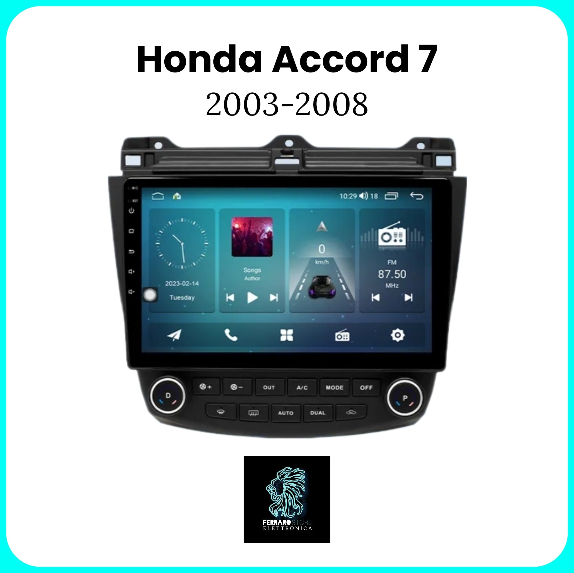 Autoradio per HONDA ACCORD 7 [2003 - 2008] - Sistema auto Intelligente, 2Din 9"Pollici, GPS, Navigatore, Wifi