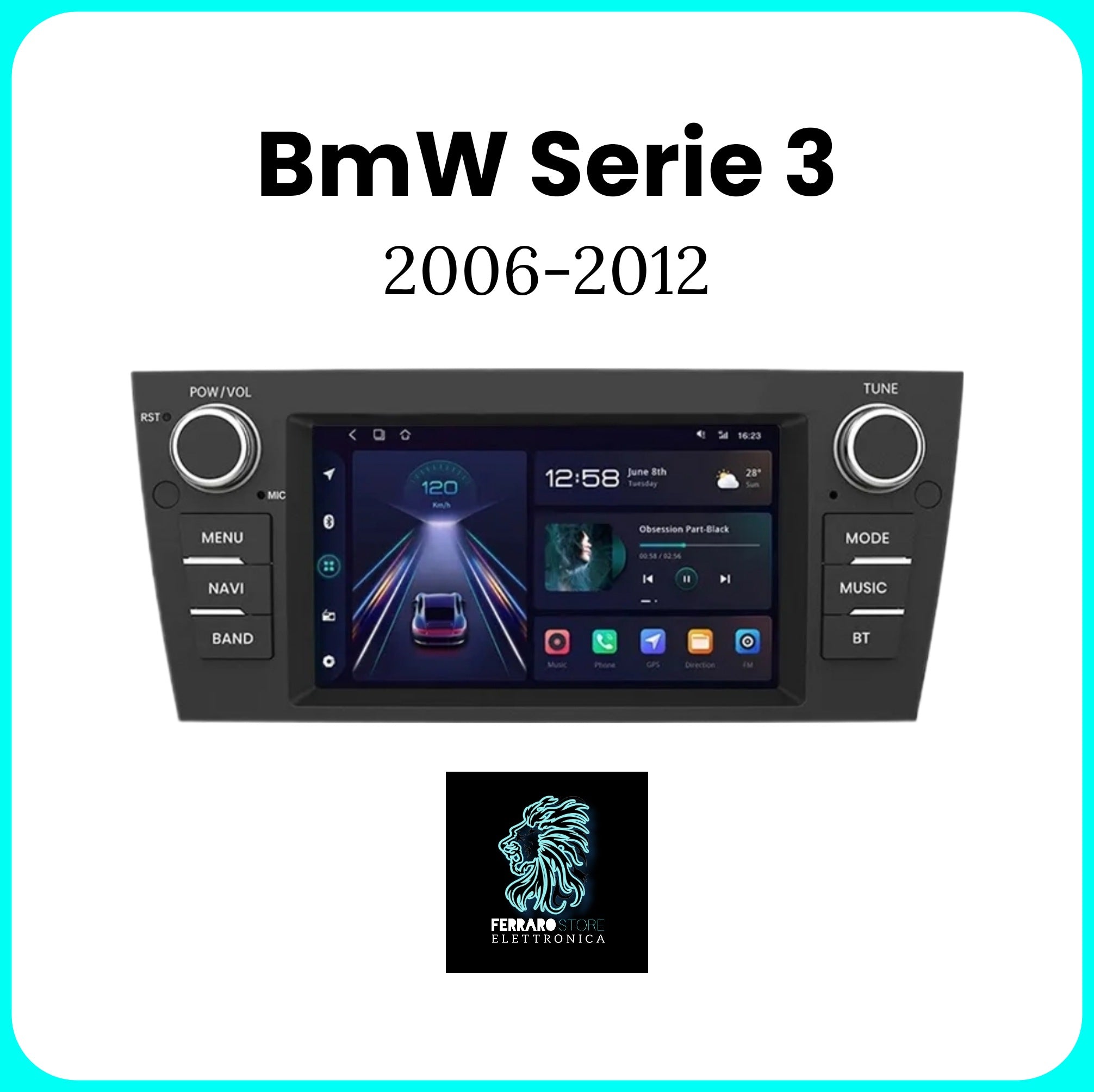Autoradio per BMW SERIE 3 / E90 / E91 / E92 / E93  [2006 - 2012] - Autoradio con Sistema Intelligente, GPS, Navigatore, 2Din 7"Pollici, Wifi