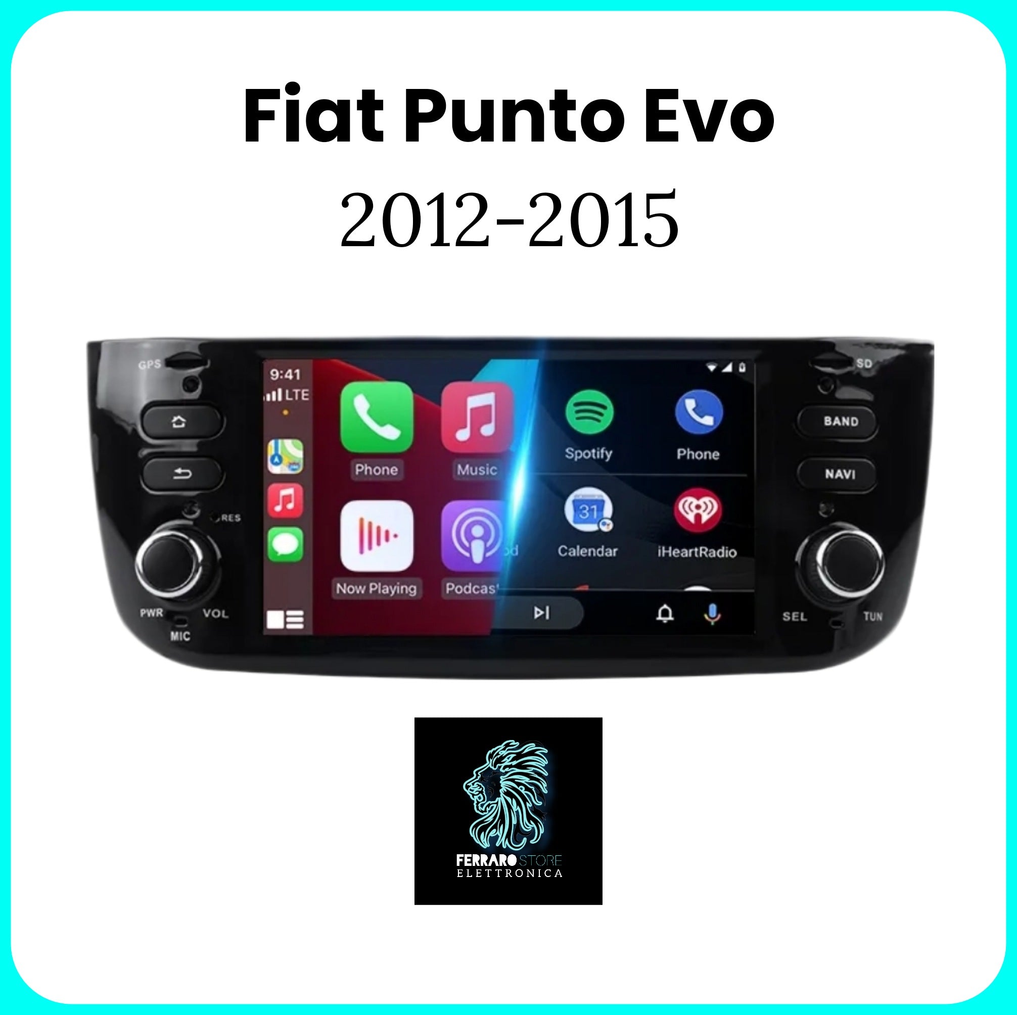 Autoradio per Fiat PUNTO EVO [2012-2015] - RADIO RDS, GPS, Wifi, Android, Bluetooth, CAR PLAY + ANDROID AUTO