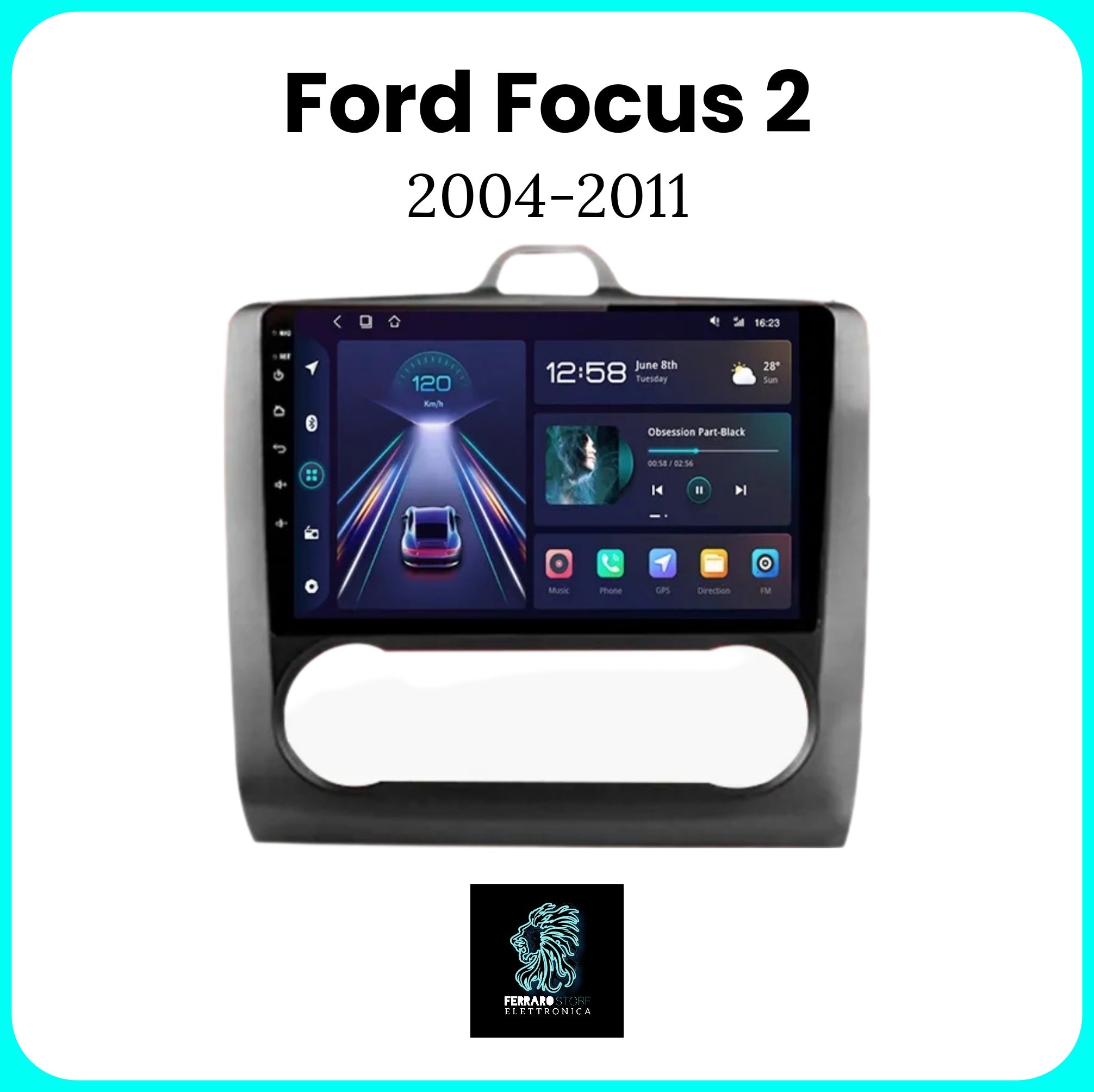 Autoradio per FORD FOCUS 2 [2004 - 2011] - Autoradio con Sistema Intelligente, GPS, Navigatore, 2Din 9"Pollici, Wifi