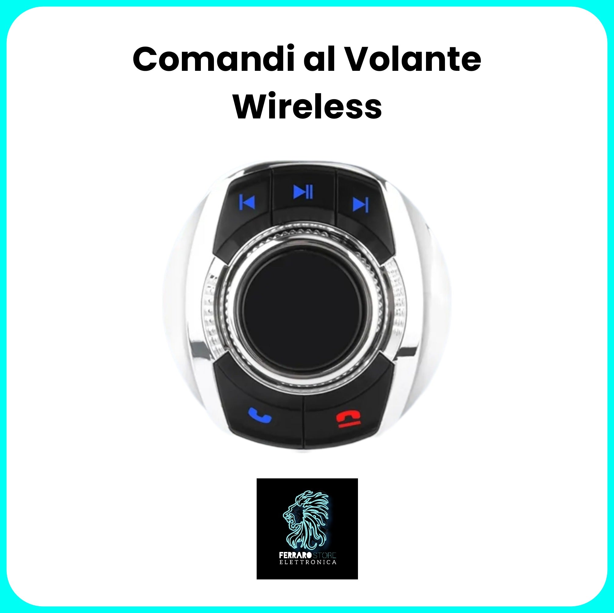 Comandi al volante - Pulsante di controllo del Volante, Wireless per Autoradio Universale per Android Autoradio, a forma di tazza, con luce a LED