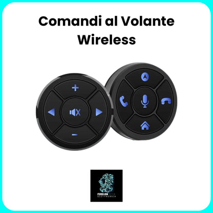 Comandi al volante - Pulsante di controllo del Volante, Wireless per Autoradio Universale per Android Autoradio, a forma di tazza, con luce a LED