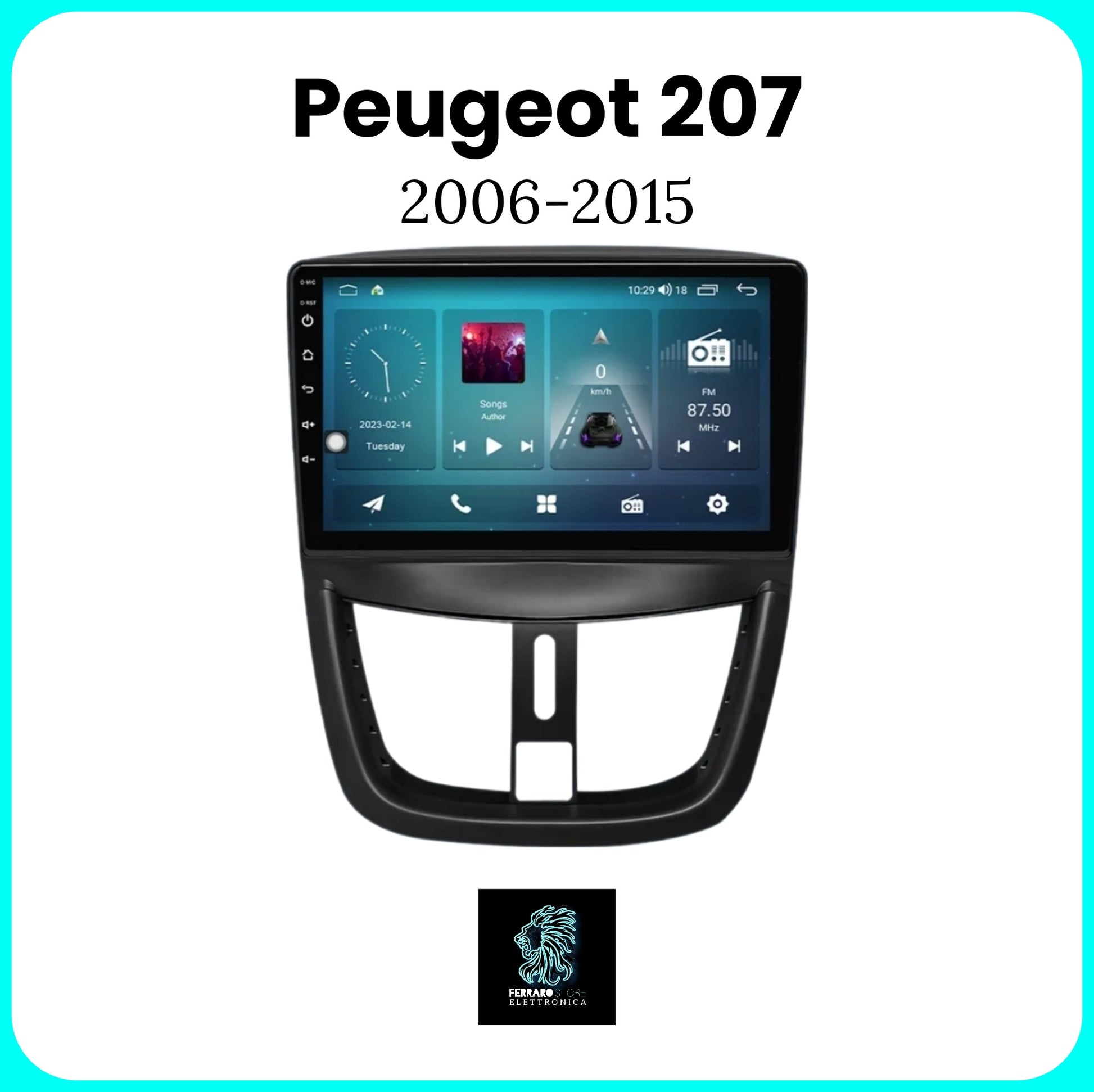 Autoradio per PEUGEOT 207 / 207cc [2006-2015] - Sistema auto Intellige –  Ferraro Store