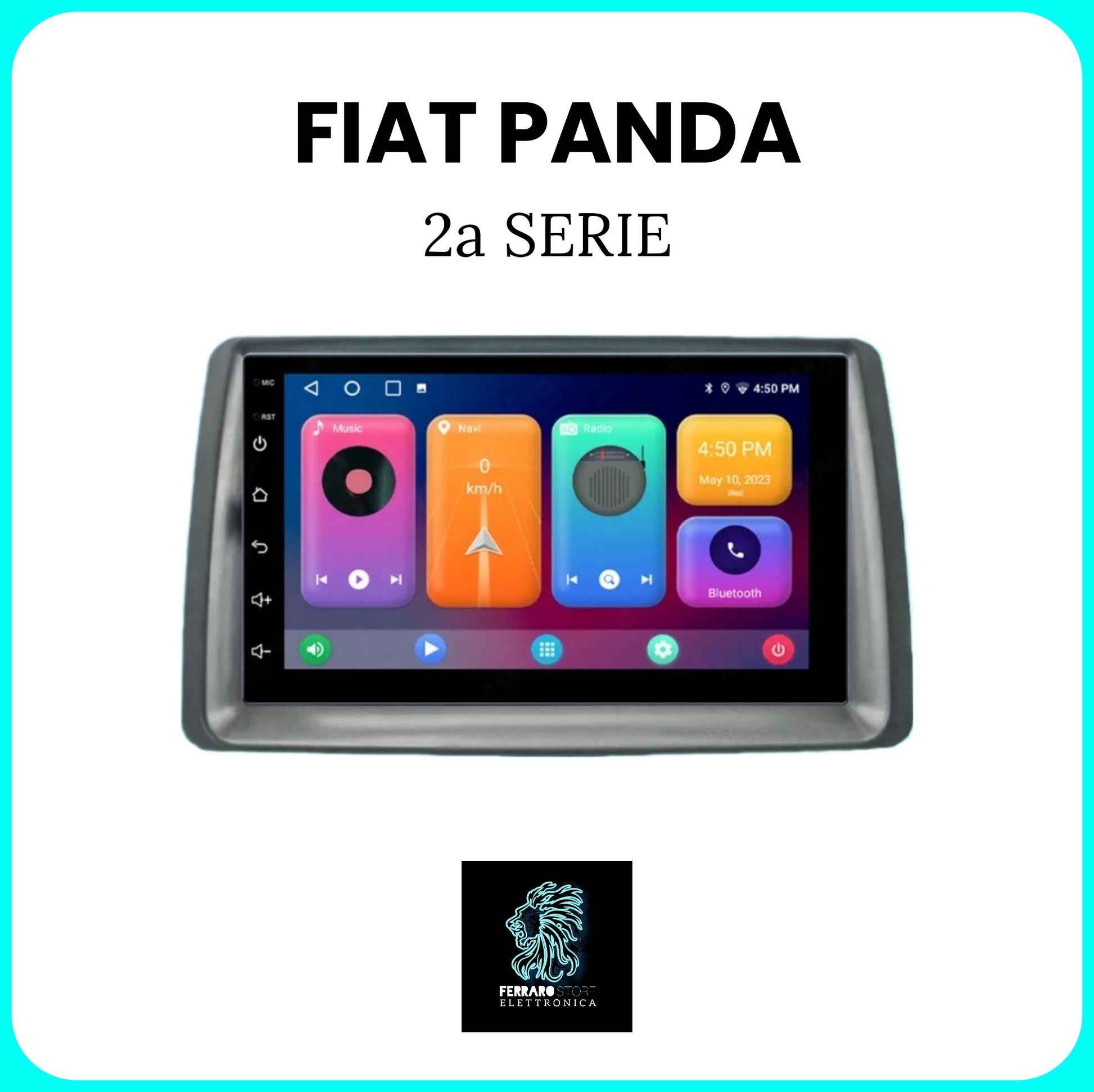 Autoradio per FIAT Panda 2a [ANDROID] - 2Din 7Pollici, Bluetooth,  Navigatore, Radio RDS, Touch, USB, Wifi