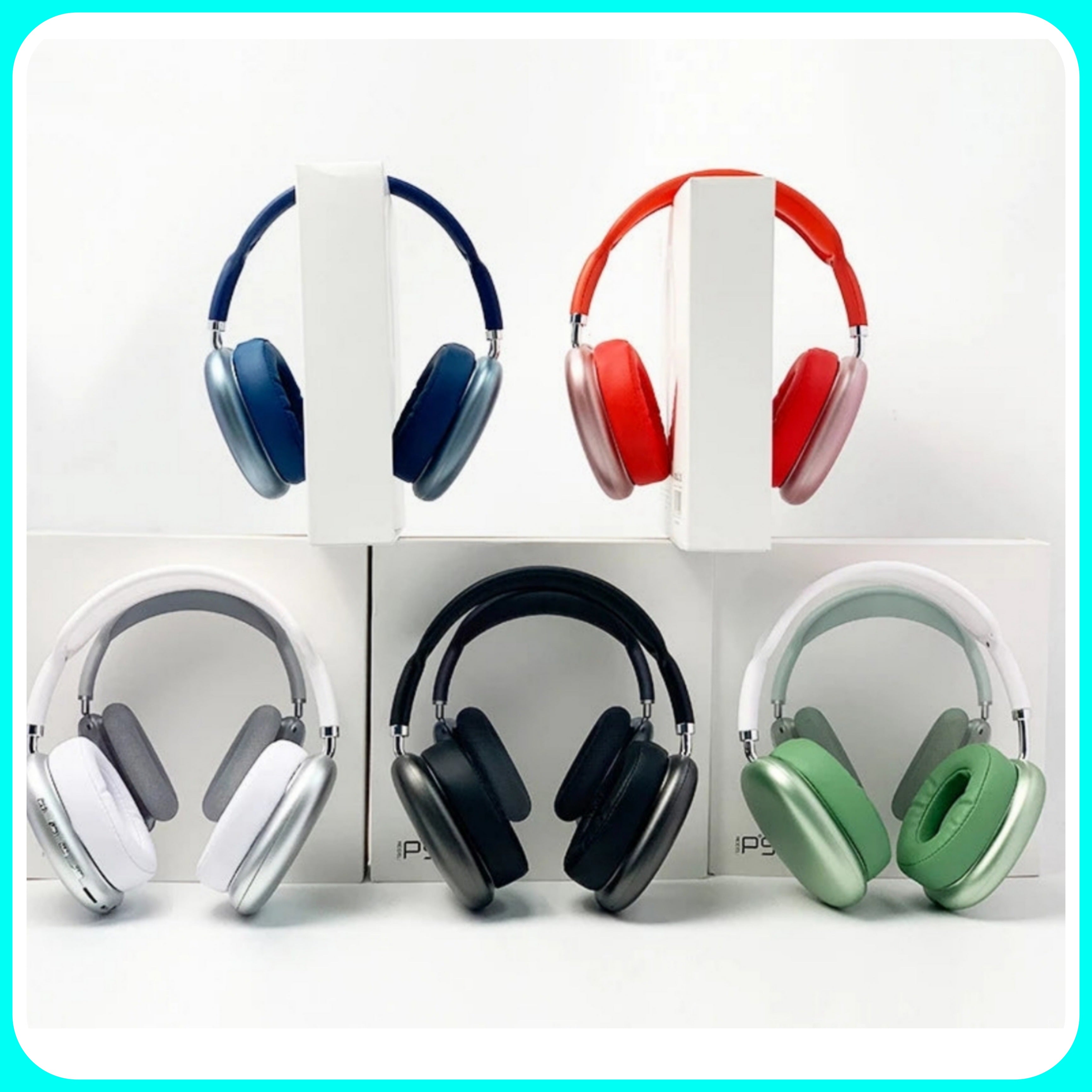 Écouteurs sans fil - P9 Smart Noise Reduction Stereo Sound Écouteurs sans fil Bluetooth Écouteurs Heavy Bass pour iOS Android AUX/FM Headset 