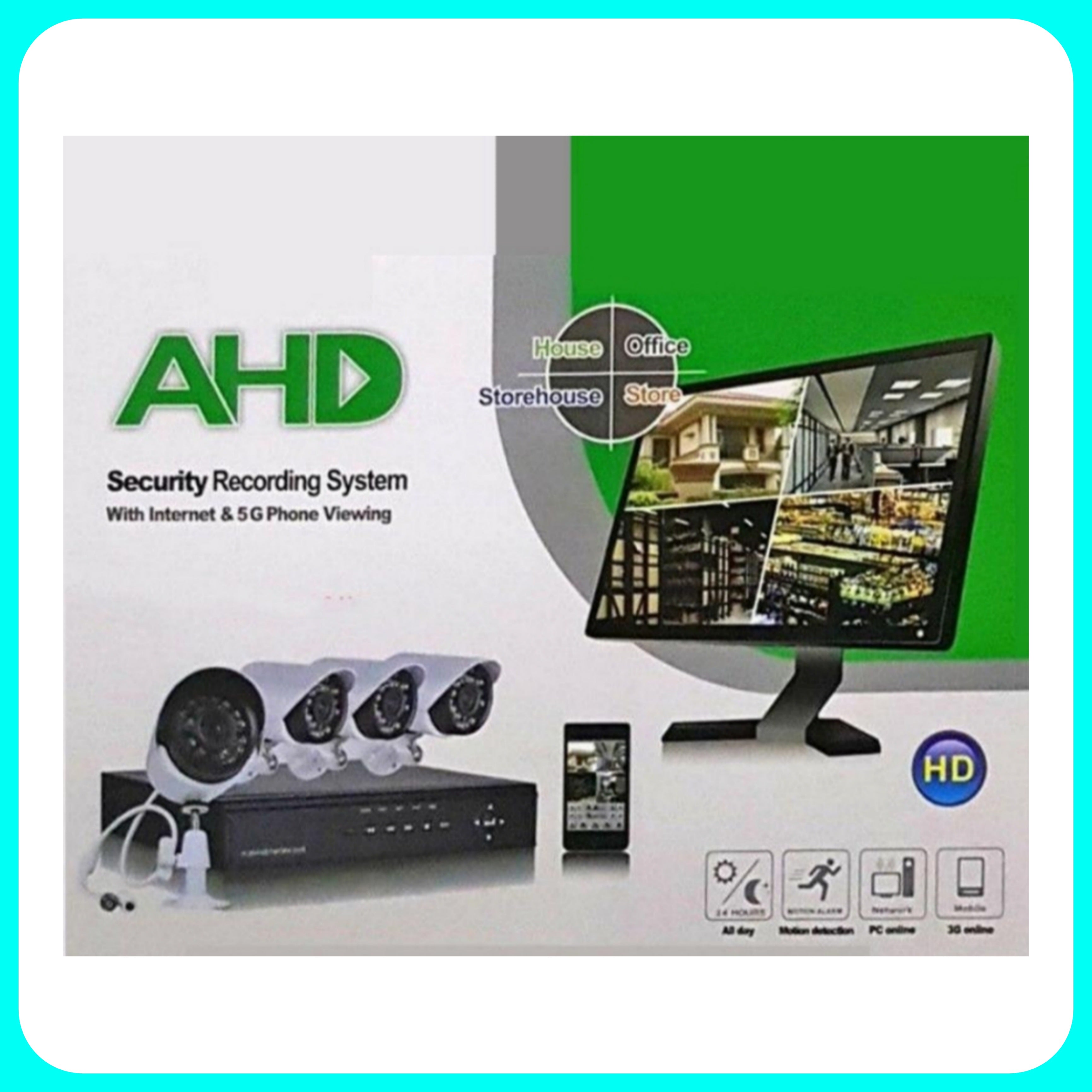 Kit Videosorveglianza 4x Camere [Filo] - Telecamere Videosorveglianza, AHD, Infrarossi, DVR, Mouse, 4 Canali