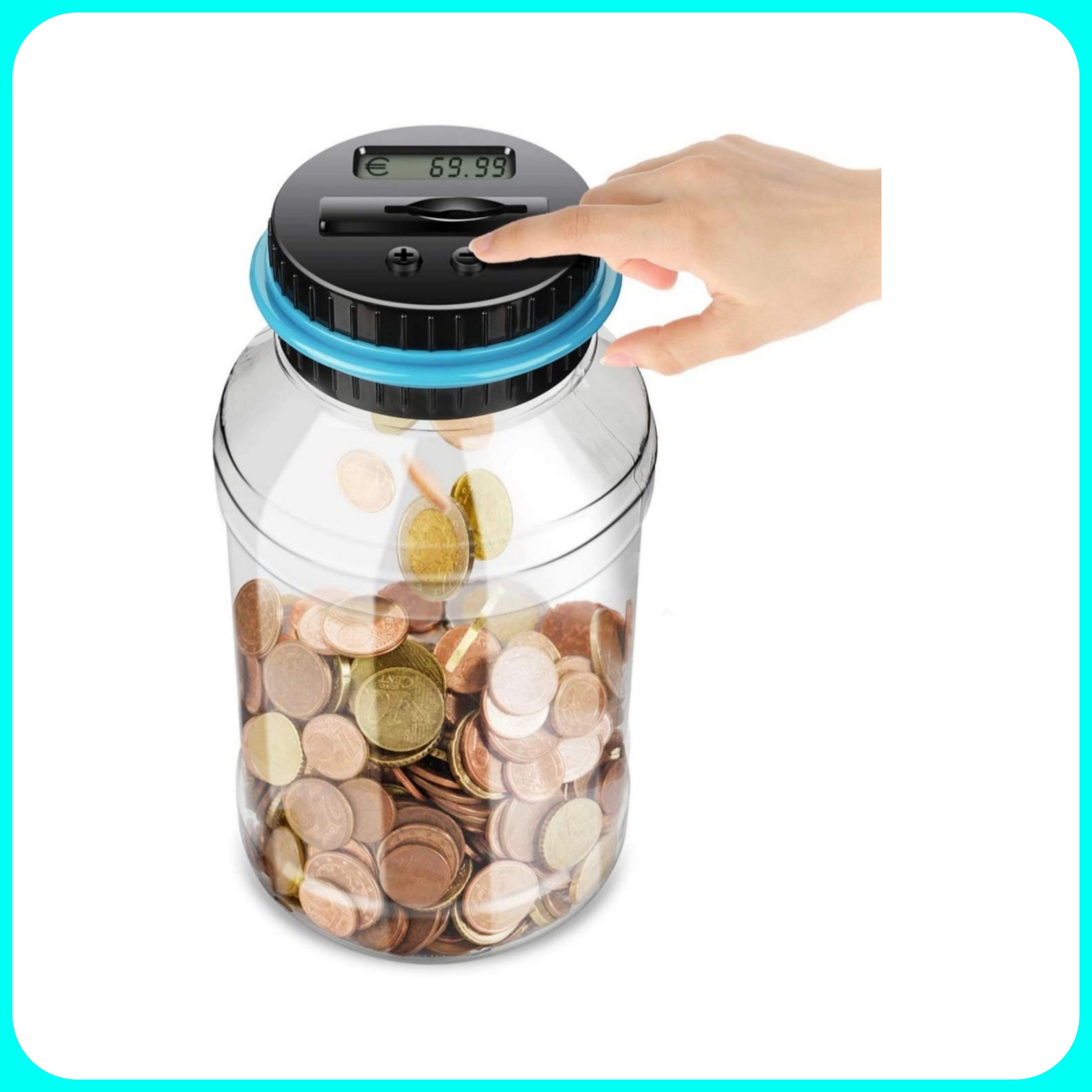 Electronic Piggy Bank - Digital Screen, Coin Holder, Automatic.