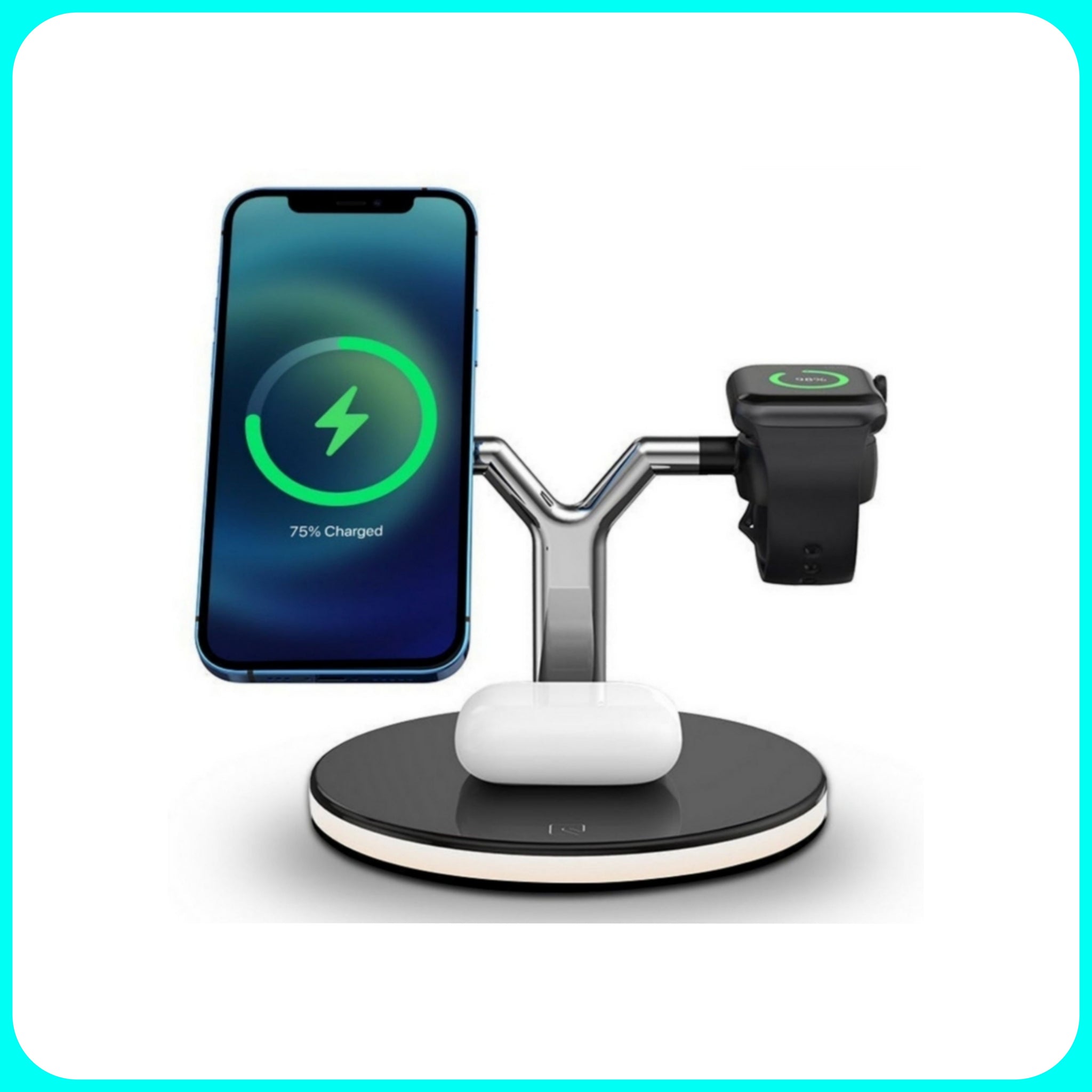 Stazione di ricarica wireless pieghevole 3 in 1