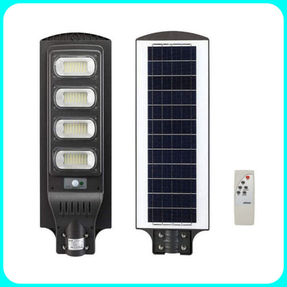 Outdoor Street Lamp - 240w Street Lamp with Solar Panel, Cold Light, LED Lighthouse, Twilight Sensor, Free Bracket