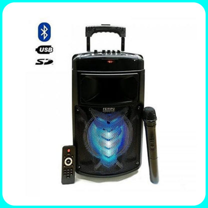 Professional Amplified Speaker - 2000w, Rechargeable Battery, Handle, Excellent Quality, Clean Sound, Bluetooth, Radio, SD/USB, Aux