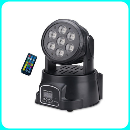 Event Moving Head - Rotating, 7 disco lights, RGB LEDs, Disco Light Effect, Events