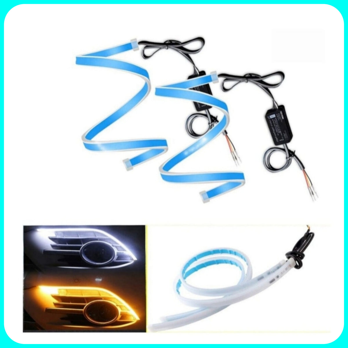 Striscia Led Per Auto Led Flessibile per AUTO 2PZ - Fari Auto, SET Illuminazione, da 60cm, S