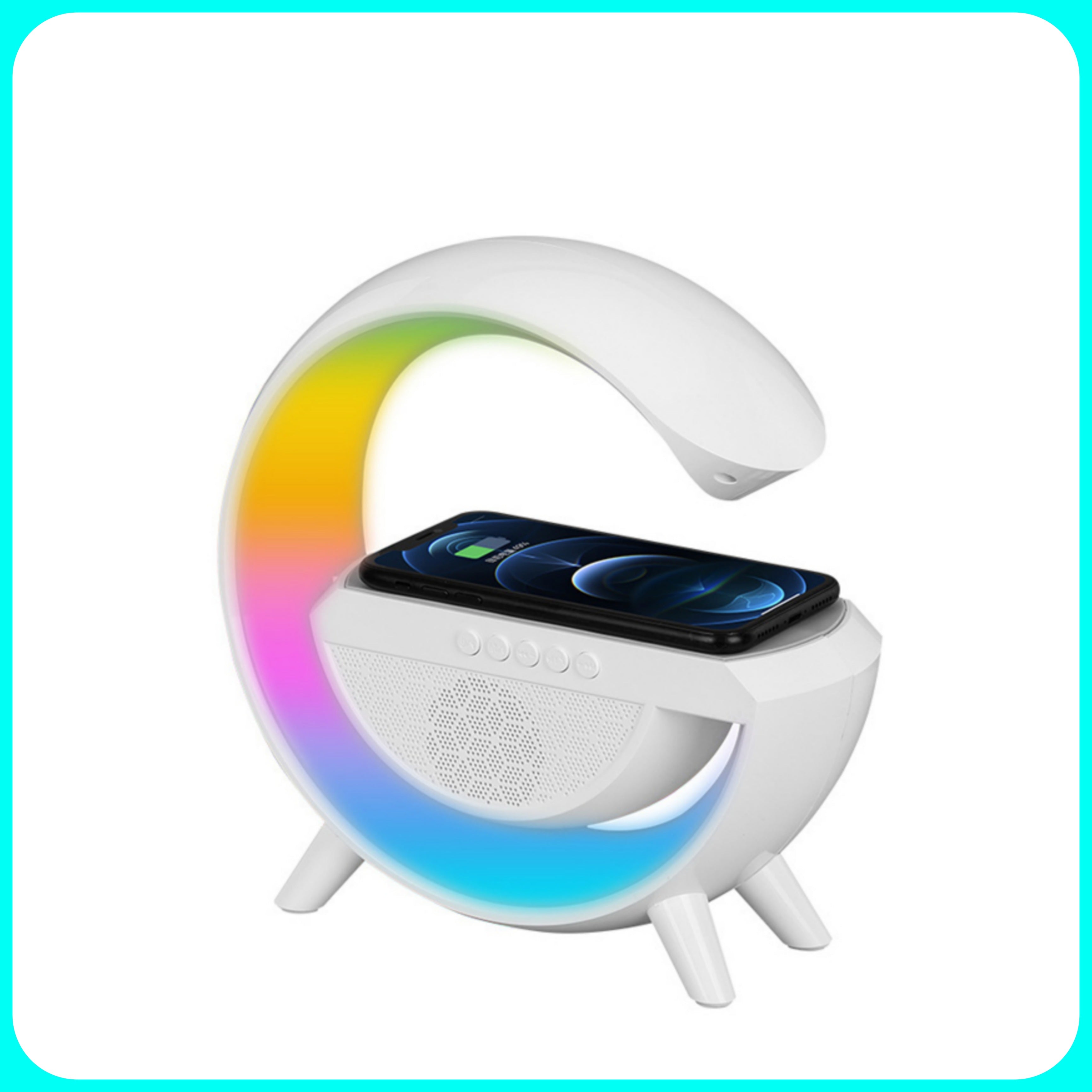 Caricatore Wireless - Lampada Bluetooth, Comodino, Charge, Caricatore Wireless, Altoparlante, Speaker, Lampada Bluetooth