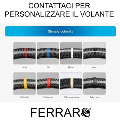 (PRENOTA) Volante Sportivo per Infiniti Q50 (2013-2019), Carbonio, Customizzato in Pelle