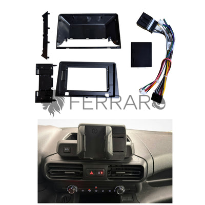 Kit Montaggio Autoradio 10.1"Pollici Citroen, Peugeot, Opel, Toyota, Fiat (2018-2022) Mascherina, Cablaggio Autoradio Android
