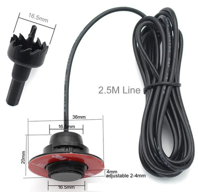 Sensori di Parcheggio 13mm, Posteriore o Anteriore, Profonditá 16mm, Acustico, Retromarcia, Capsule