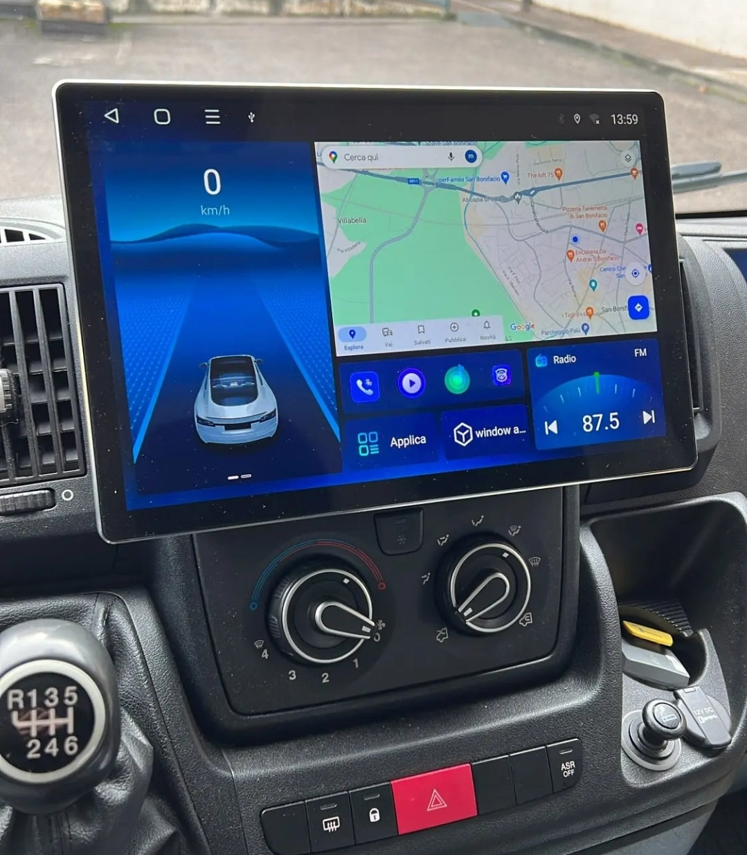 Autoradio Universale [FISSO] - 2Din 11.5"pollici, Bluetooth, Radio, Android, 4G+Wifi, GPS, Navigatore, Youtube, PlayStore, CarPlay & Android Auto