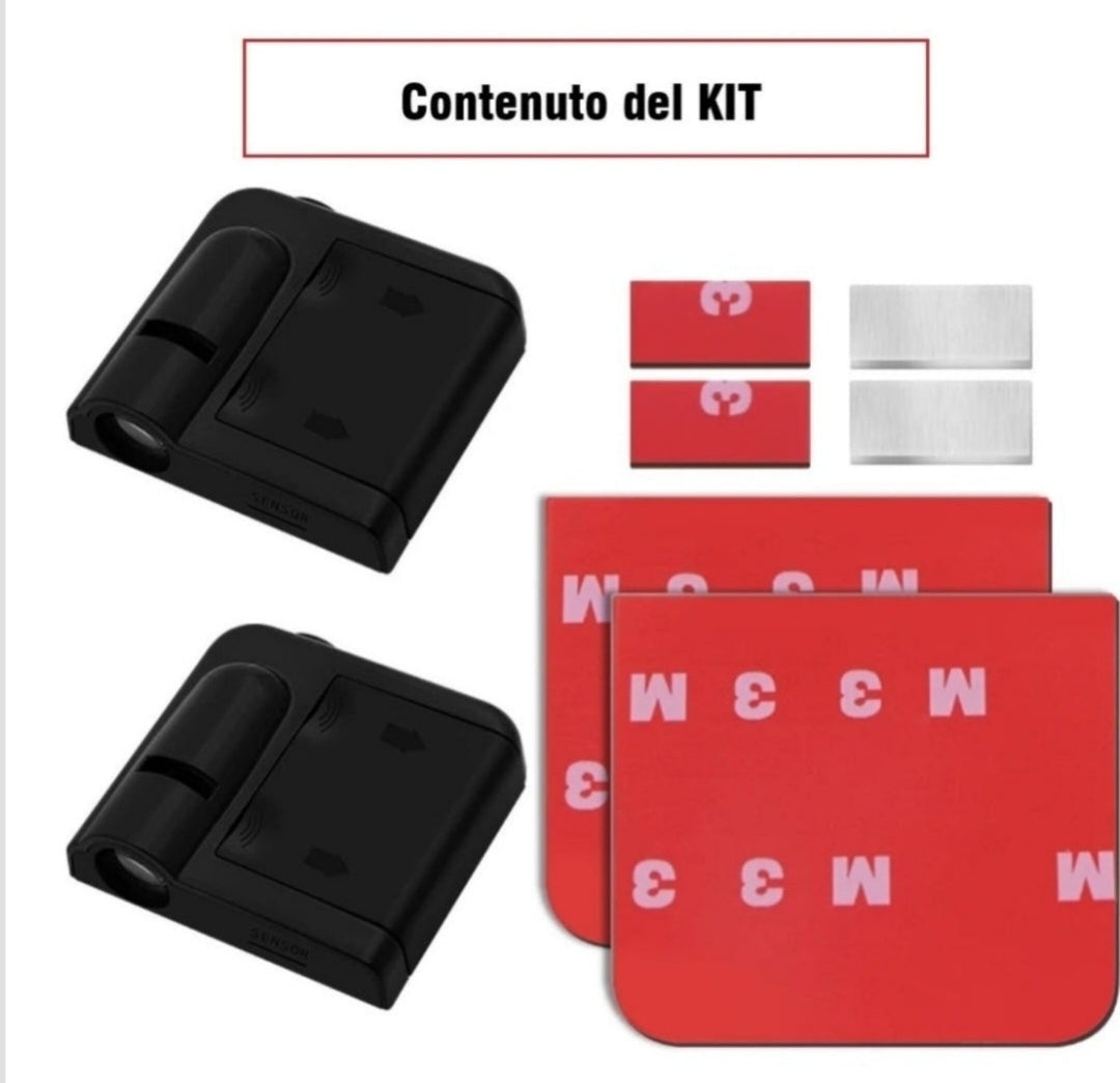 Luce Sottoporta BMW - Senza Fili, a Batteria, KIT Completo con Calamita.