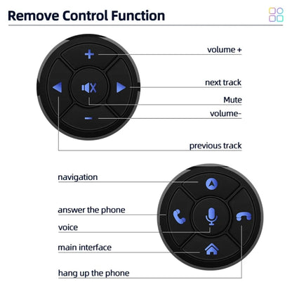 Comandi al volante - Pulsante di controllo del Volante, Wireless per Autoradio Universale per Android Autoradio, a forma di tazza, con luce a LED