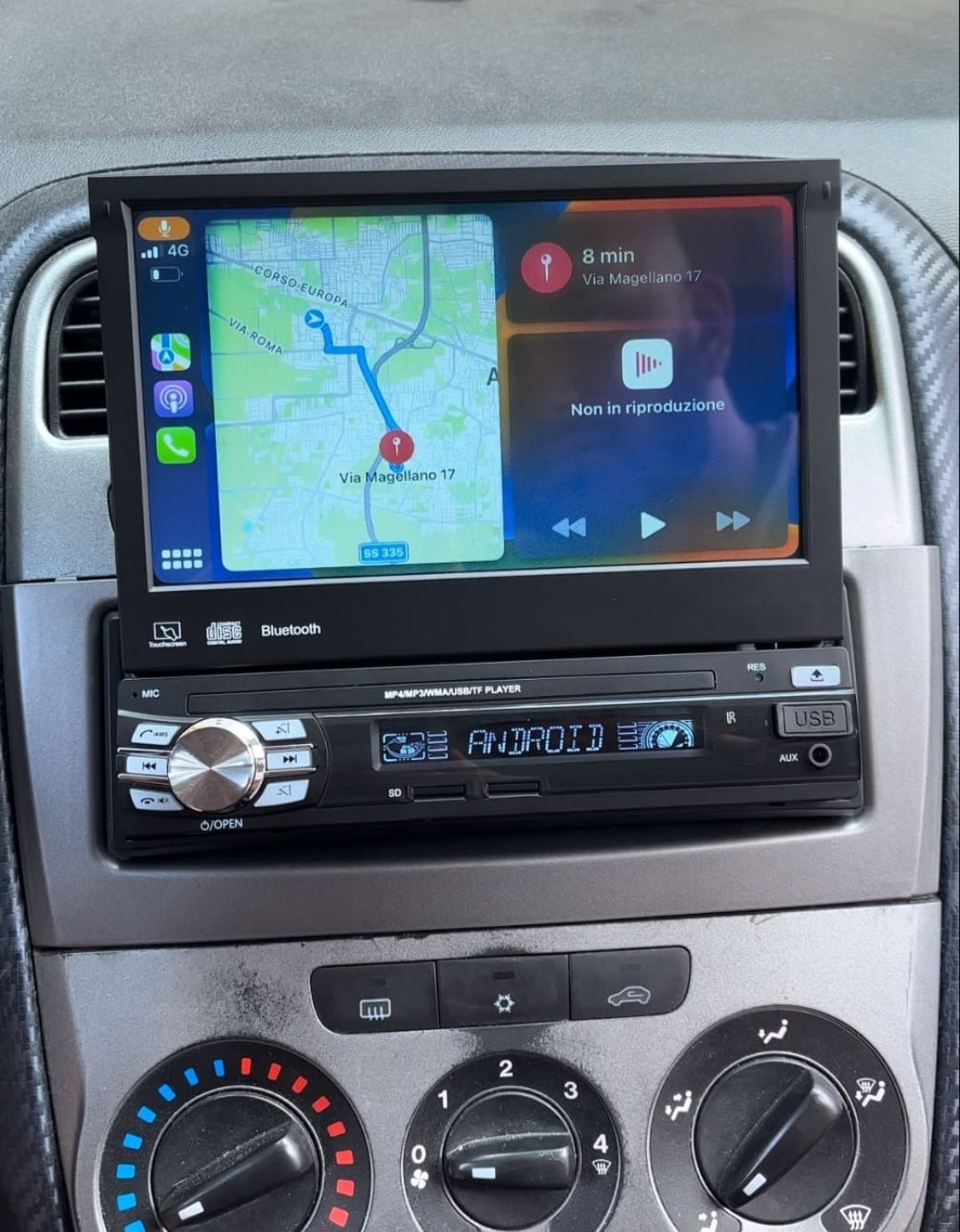 Autoradio Universale [MOTORIZZATO] - Android, 1Din 7"Pollici, Android, GPS, WiFi, Radio, Bluetooth, FM, SWC, PlayStore.