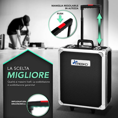 Valigia attrezzi 599pz, Porta Attrezzi, Set di Arnesi, Trolley Attrezzi