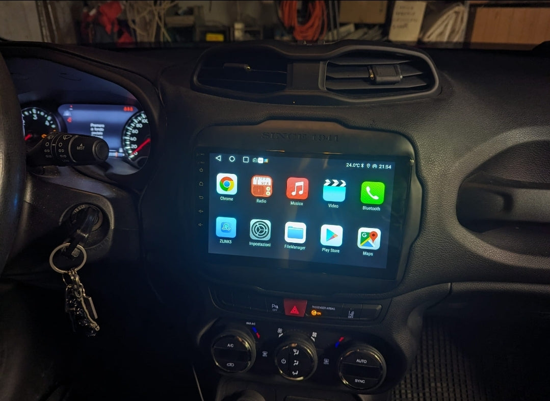 Autoradio per JEEP RENEGADE [2016 - 2020] - Sistema auto Intelligente, 2Din 9"Pollici, GPS, Navigatore, Wifi