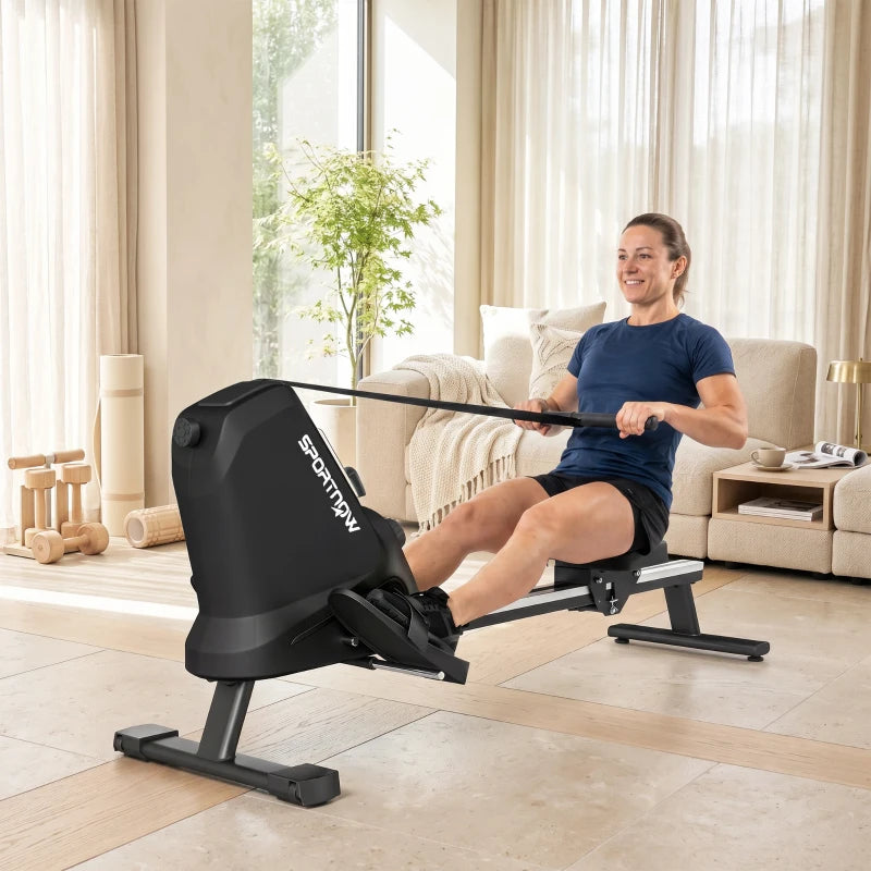 SPORTNOW Vogatore, 16 livelli resistenza magnetica, binario alluminio, Bluetooth, compatibile APP.