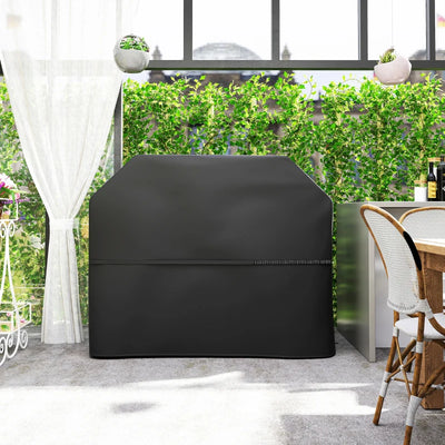 Outsunny Copertura per Barbecue Impermeabile in Tessuto Oxford 600D UPF30+ e Antivento, 147x61x122 cm, Nero