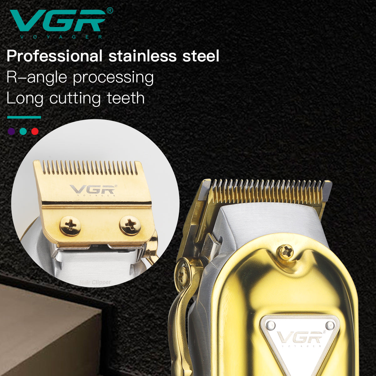 VGR Rasoio Capelli | Professionale |  Trimmer | Precisione | Rasoio Barba | V-134