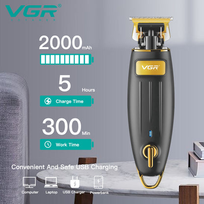 VGR Rasoio Capelli | Rifinitore | Barba |  Batteria | Lama da 0mm | V-192